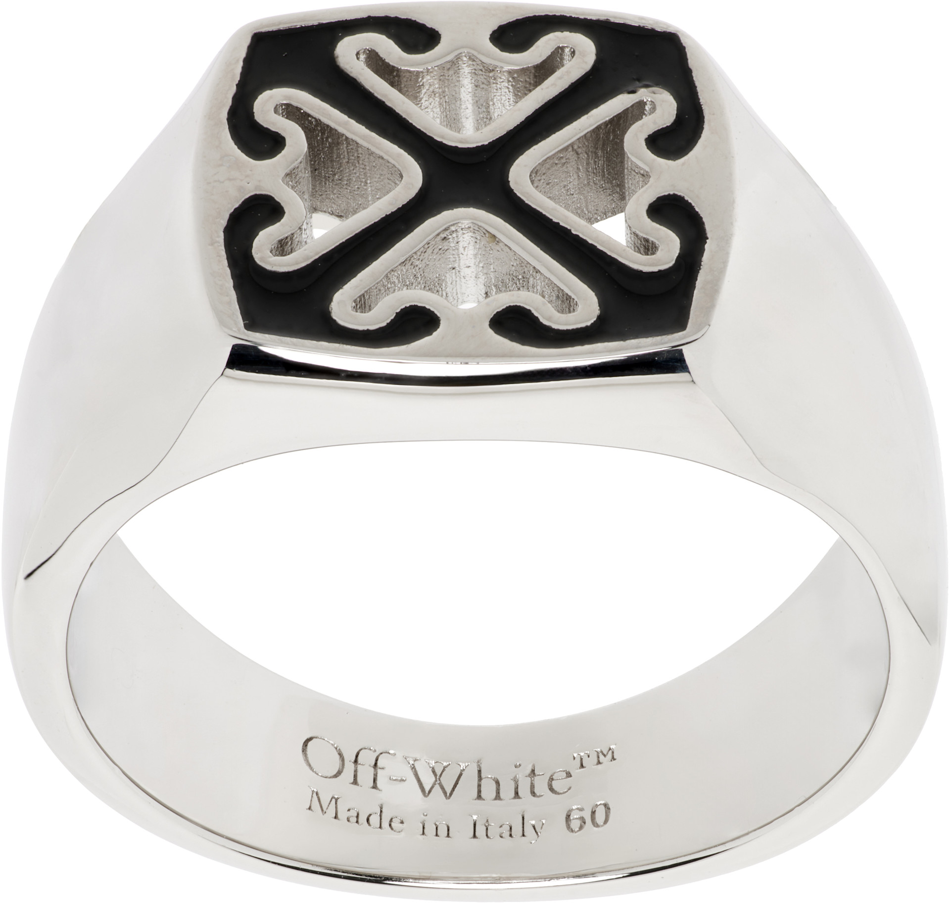 Off-White: Enamel Arrow Ring | SSENSE