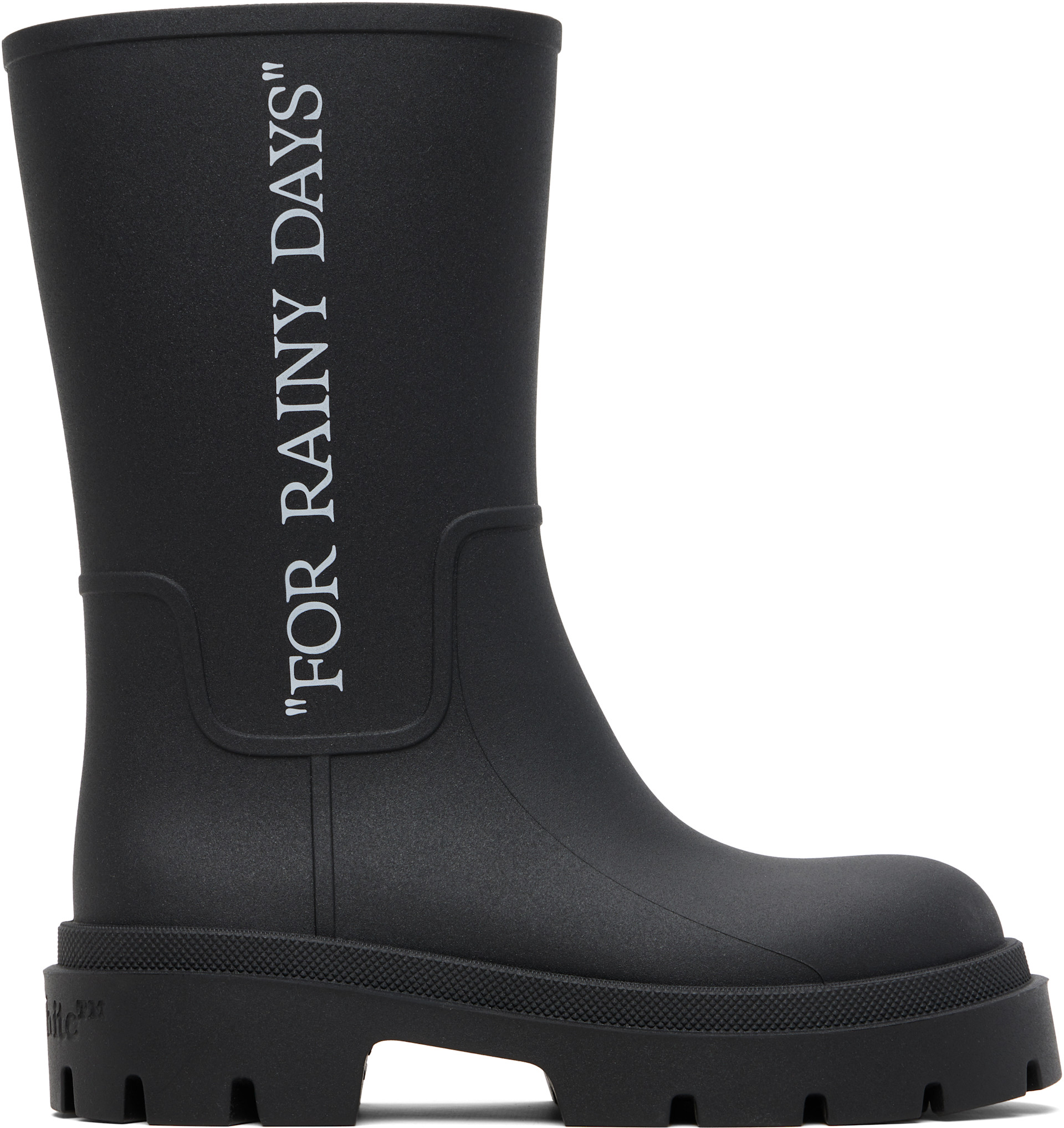 Off-White ブラック レインブーツ SIZE35 Off-White: ブラック Reboot 'Rainy Days' ブーツ | SSENSE 日本