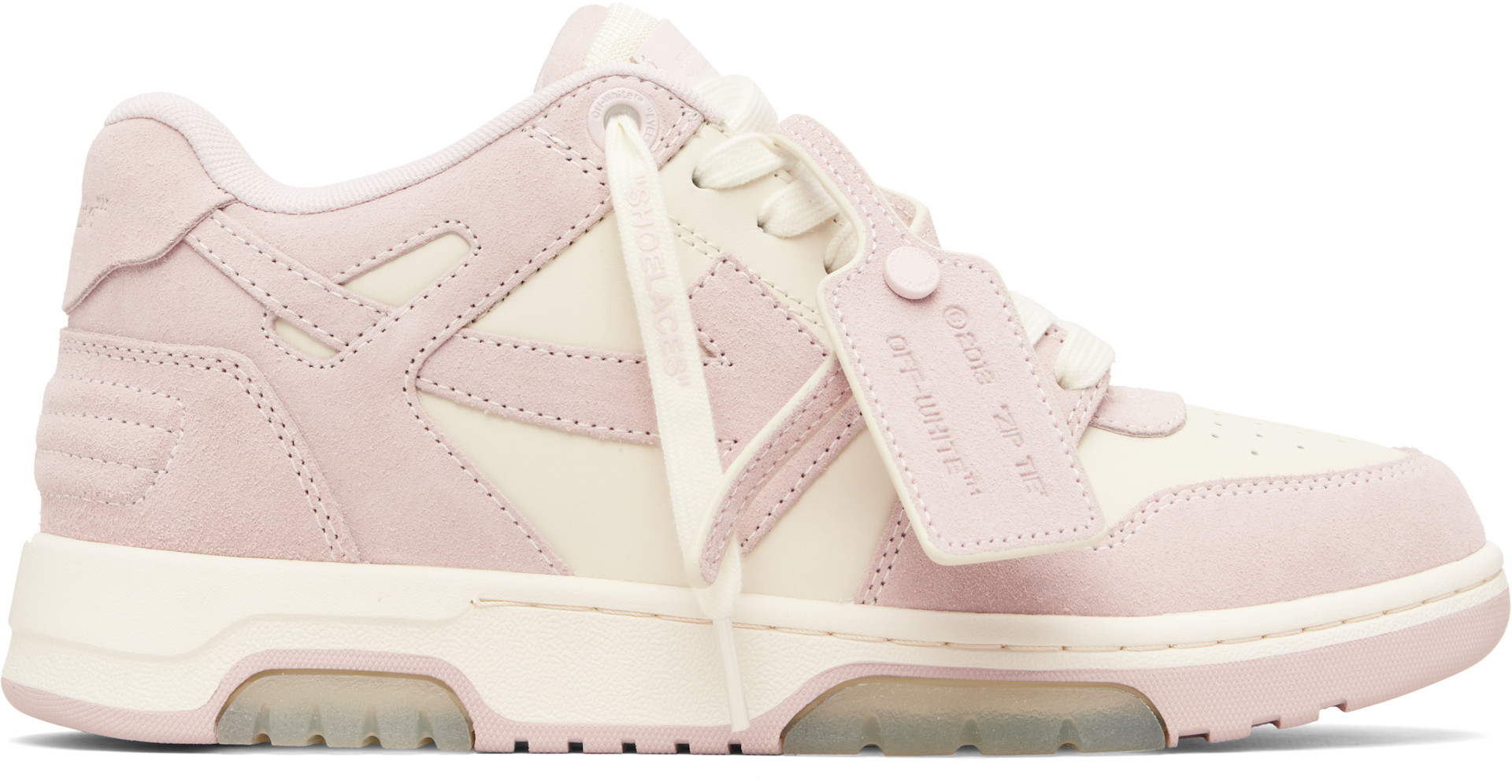 アルチビオ ホワイト/ピンク スニーカー Off-White: ピンク＆オフホワイト 'Out Of Office' スニーカー