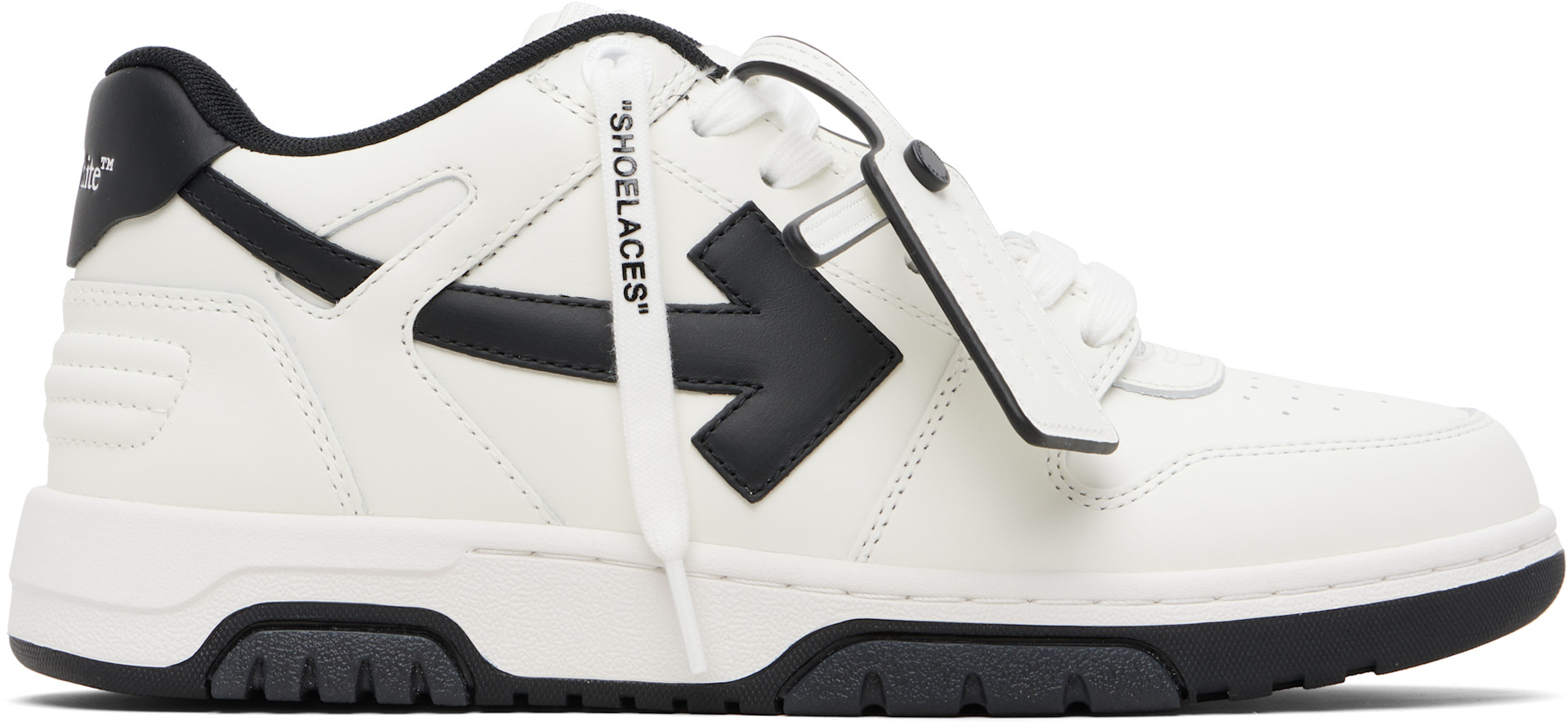 OFF-WHITE スニーカー メンズ Off-White: ホワイト＆ブラック Out Of Office スニーカー | SSENSE 日本
