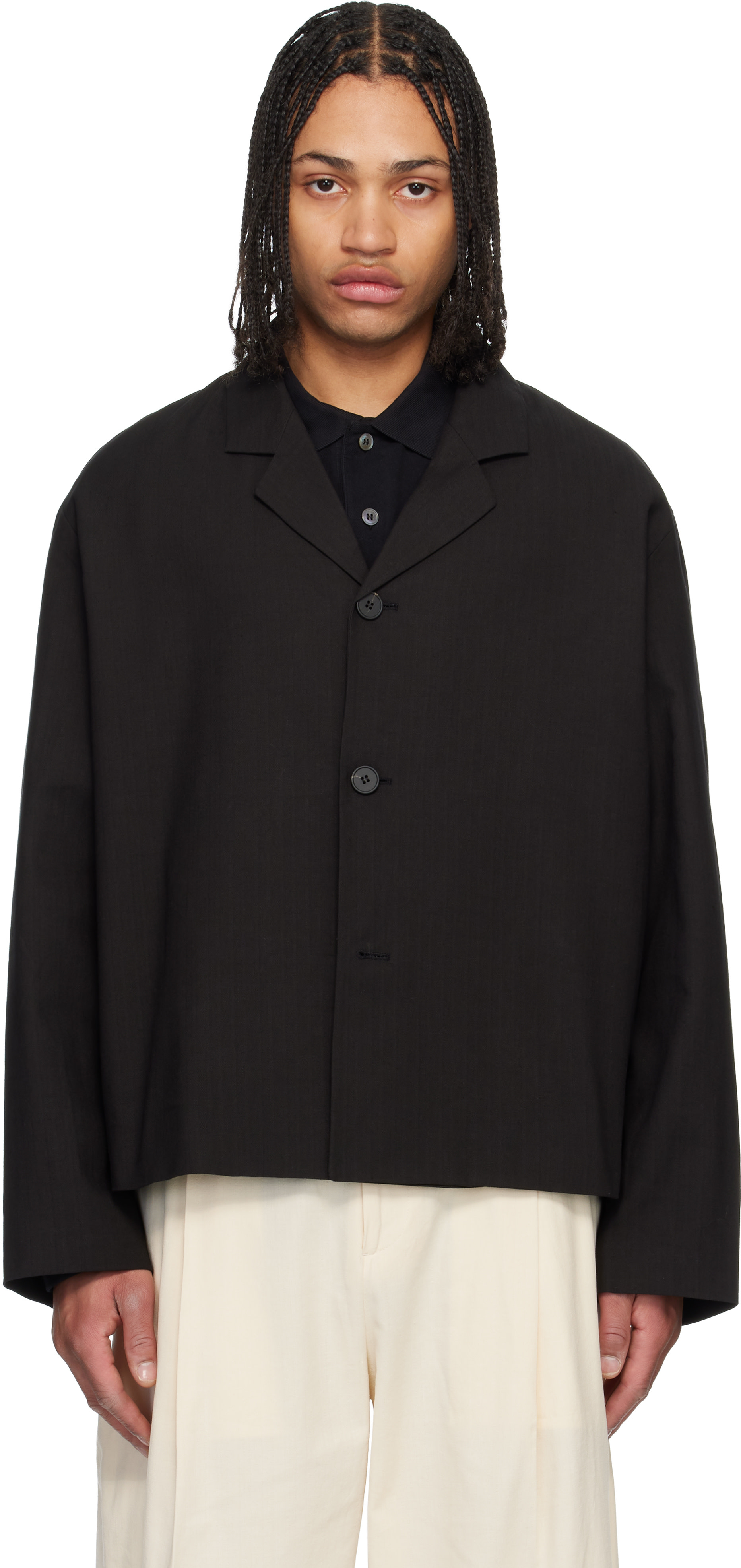 STUDIO NICHOLSON テーラードジャケット Seth Jacket in Oil | Waxed Cotton Workwear Jacket | Studio Nicholson