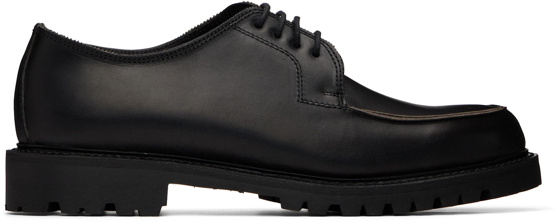 Ludwig Reiter レザーシューズ ブラック Rier: Black Ludwig Reiter Edition Norwegian Derbys | SSENSE