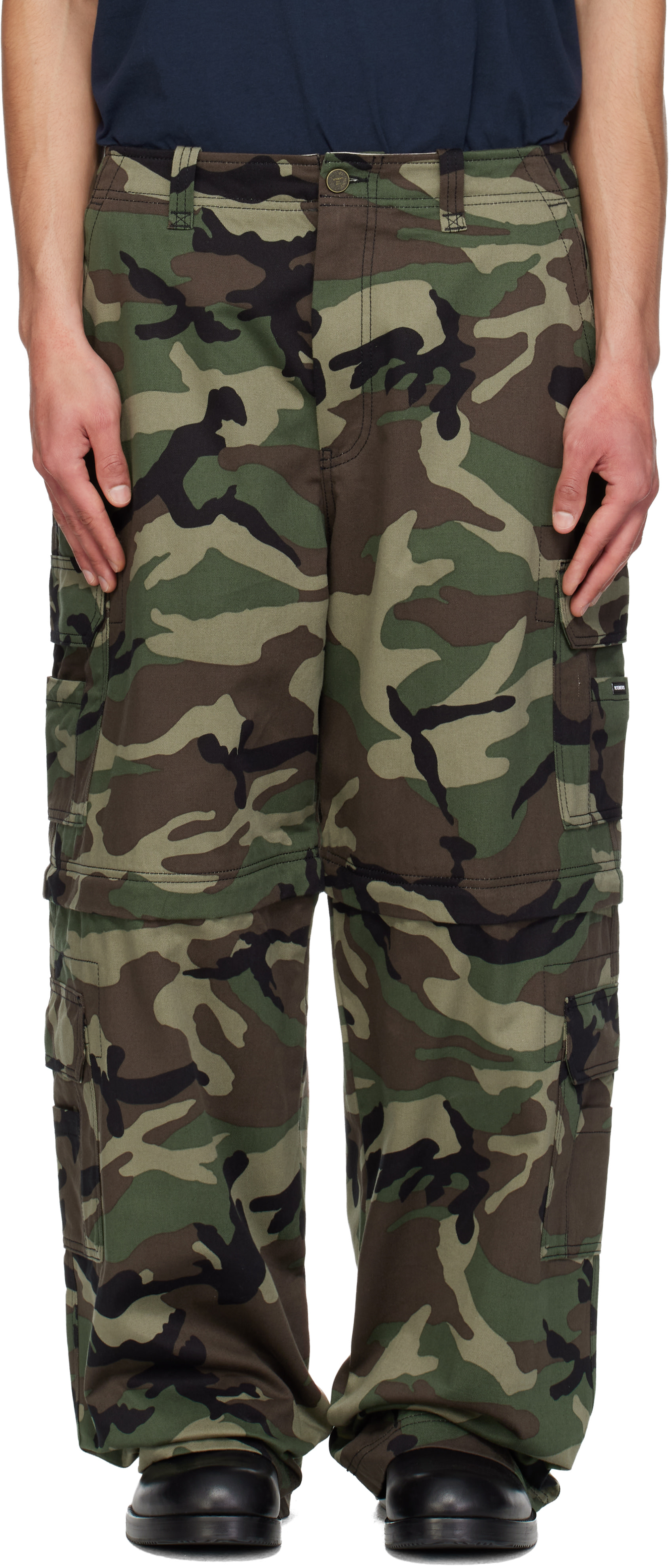 VETEMENTS: Green Camo Cargo Pants | SSENSE VETEMENTS: Green Camo Cargo Pants | SSENSE