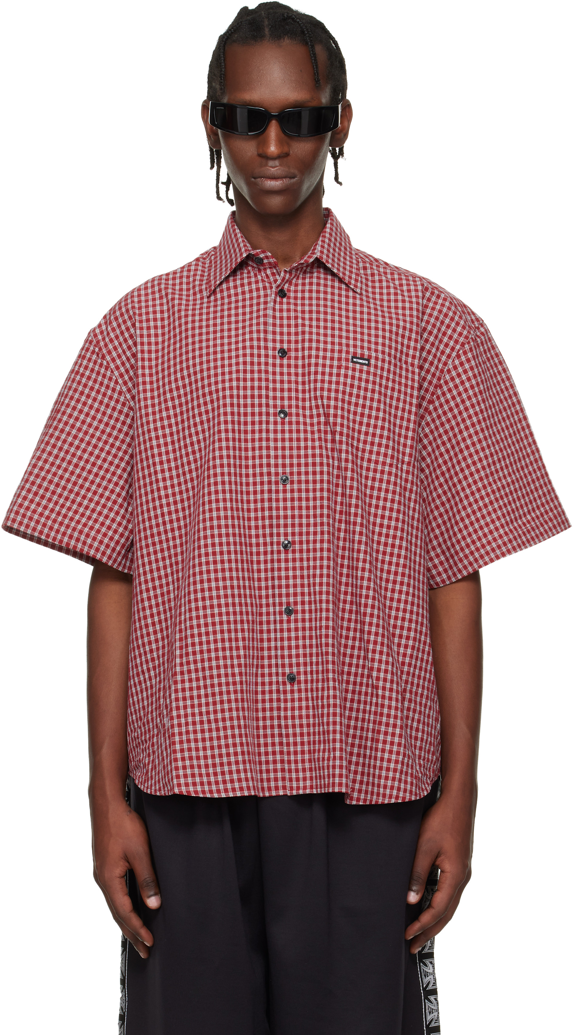 VETEMENTS: Red Short Sleeve Shirt | SSENSE