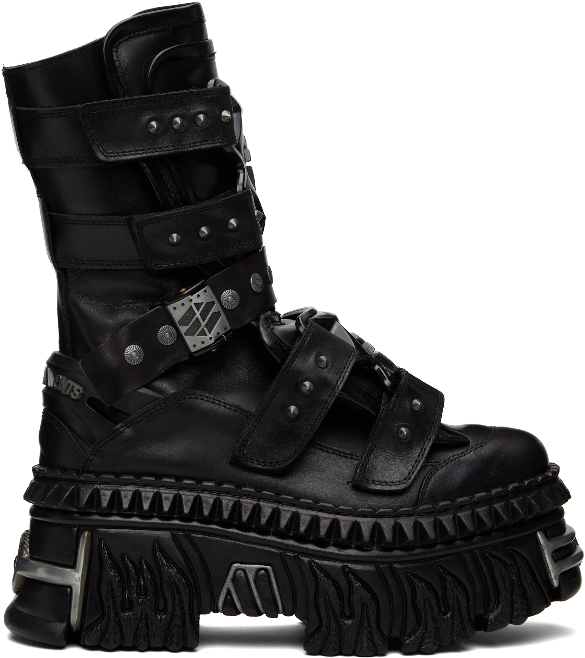 ヴェトモン VETEMENTS ブーツ VETEMENTS: Black New Rock Edition Gamer Boots | SSENSE
