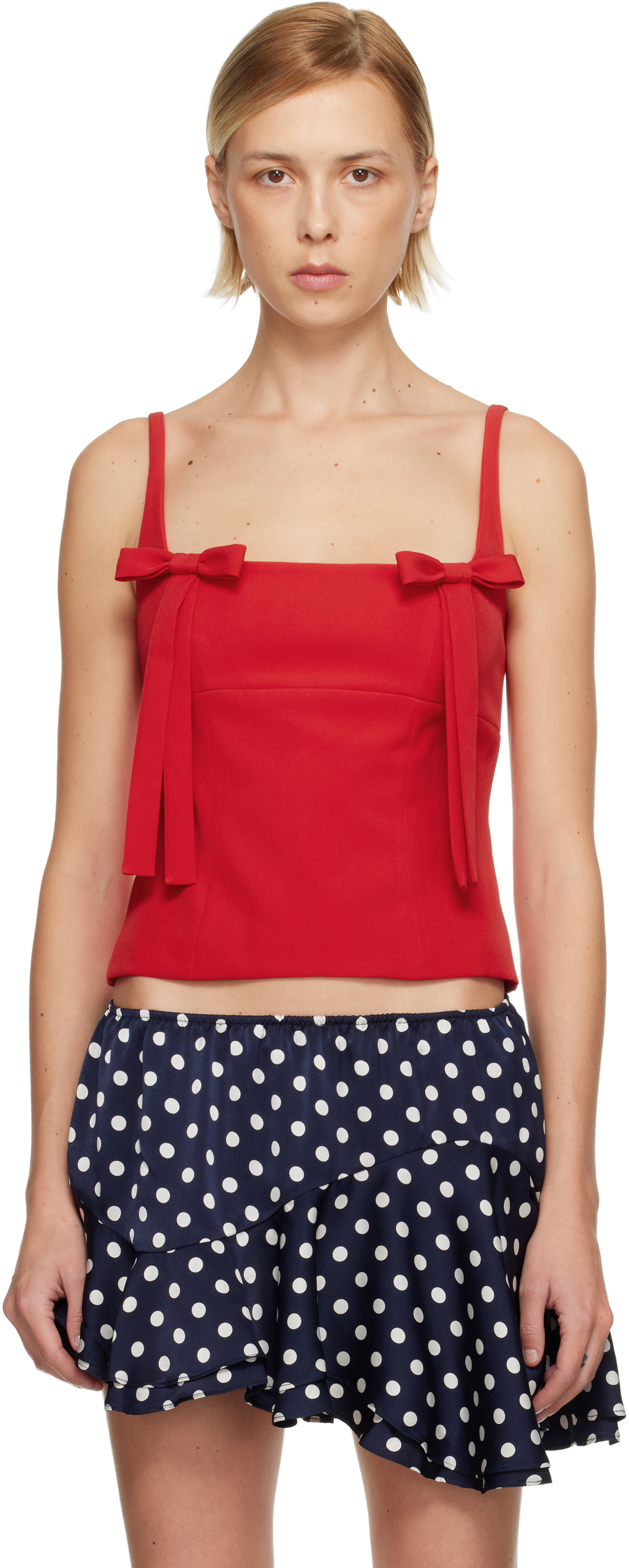 Sandy Liang: Red Amelie Tank Top | SSENSE Austria