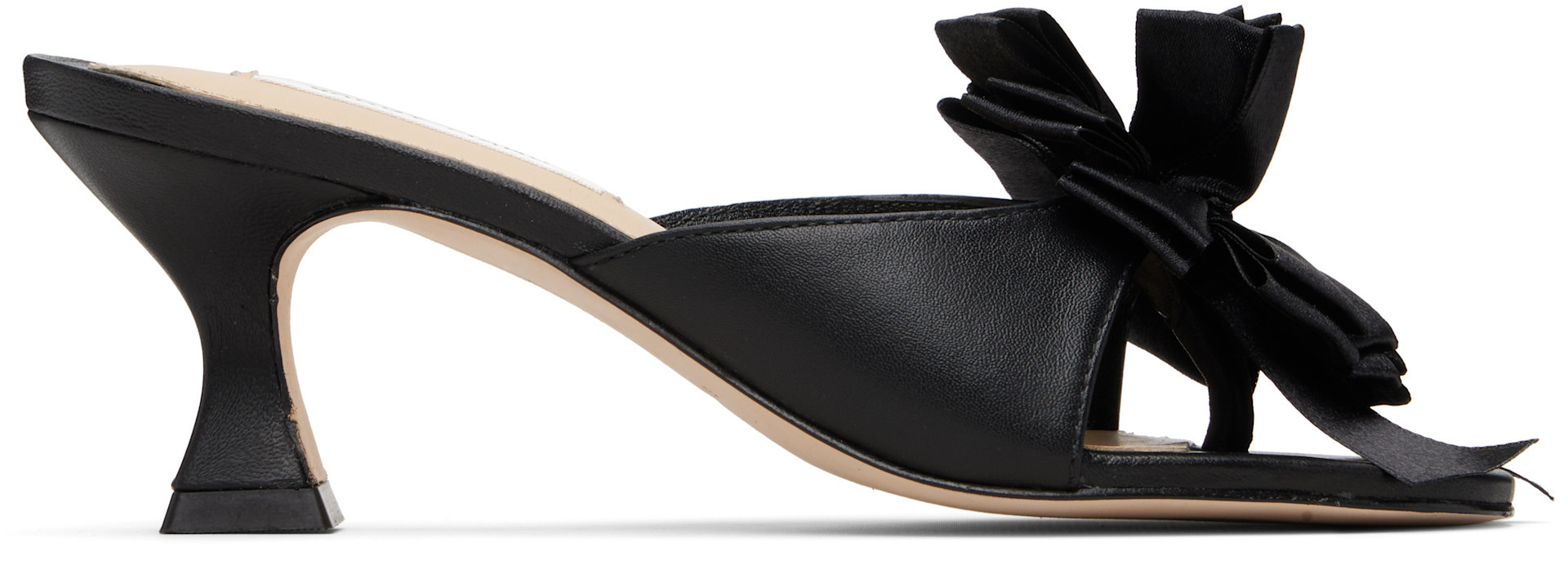 Sandy Liang: Black Celebration Mule Heels | SSENSE