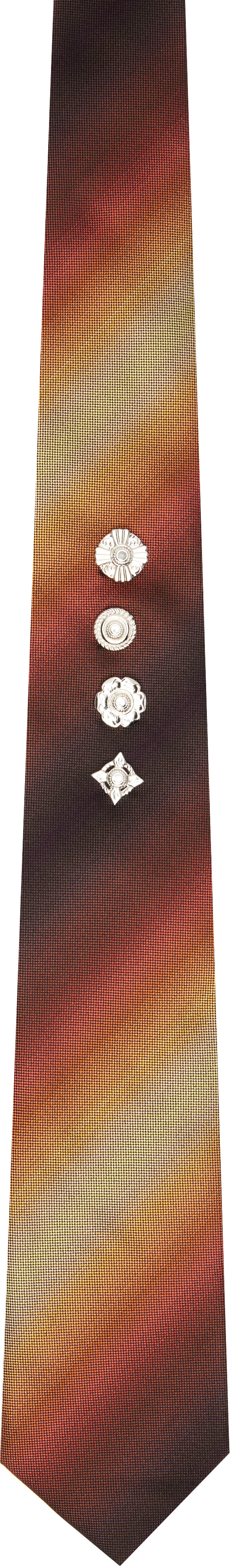 Toga Virilis: Orange Metal Concho Tie | SSENSE