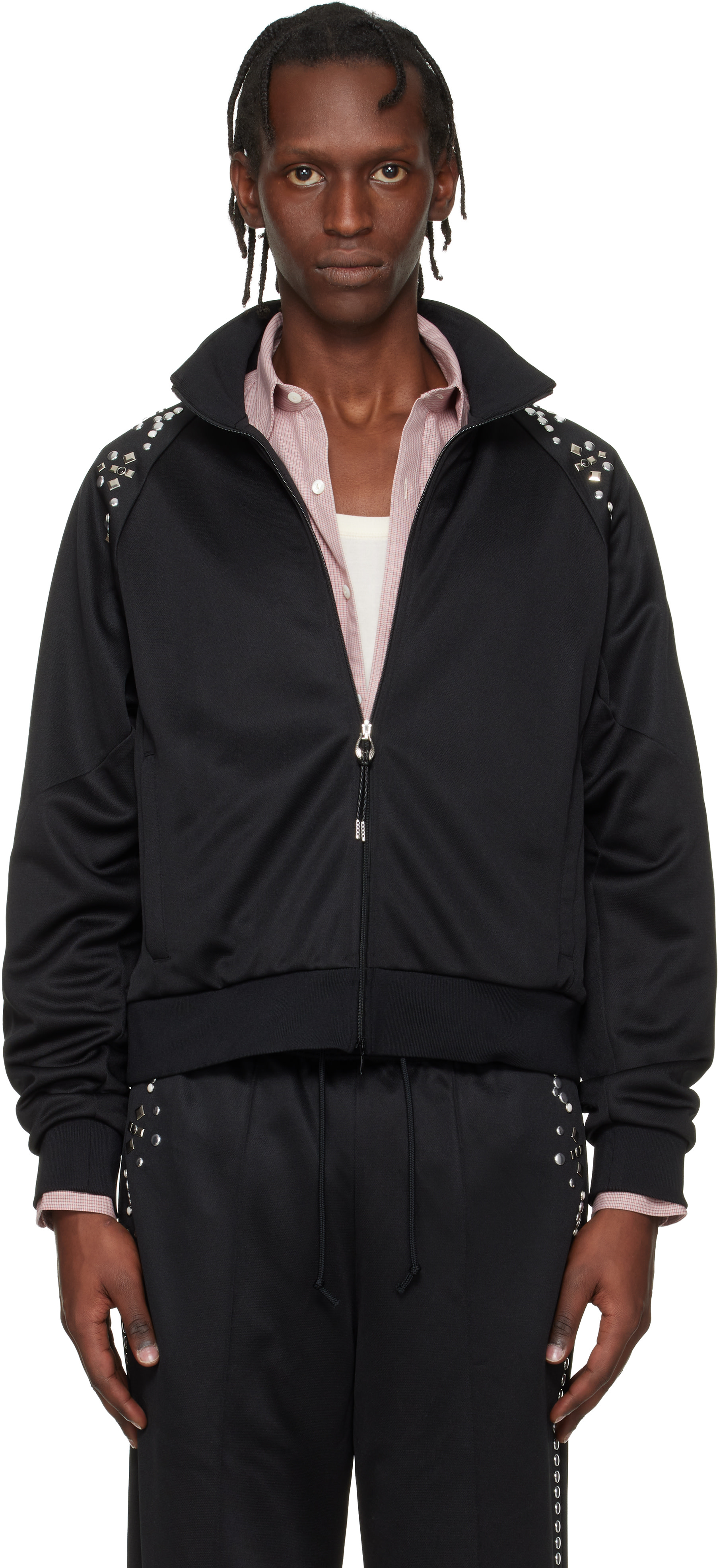 Toga Virilis: Black Jersey Track Jacket | SSENSE