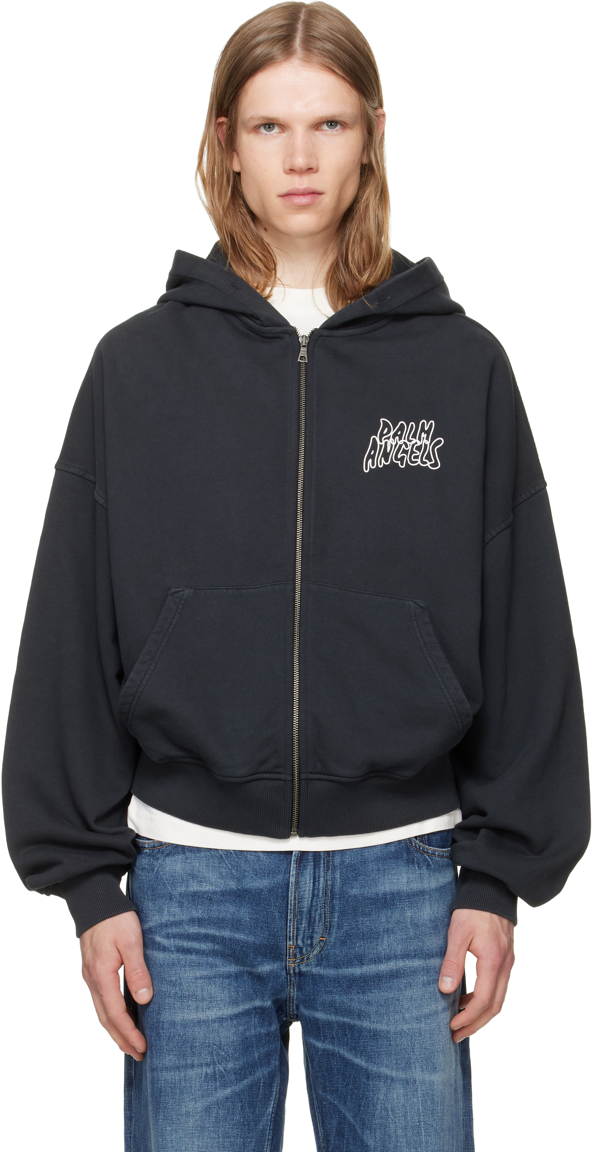トップス ENDLESS MADE HOODIE Men's Dark green/Endless Peaks Loose Fit Printed Hoodie | H&M CA