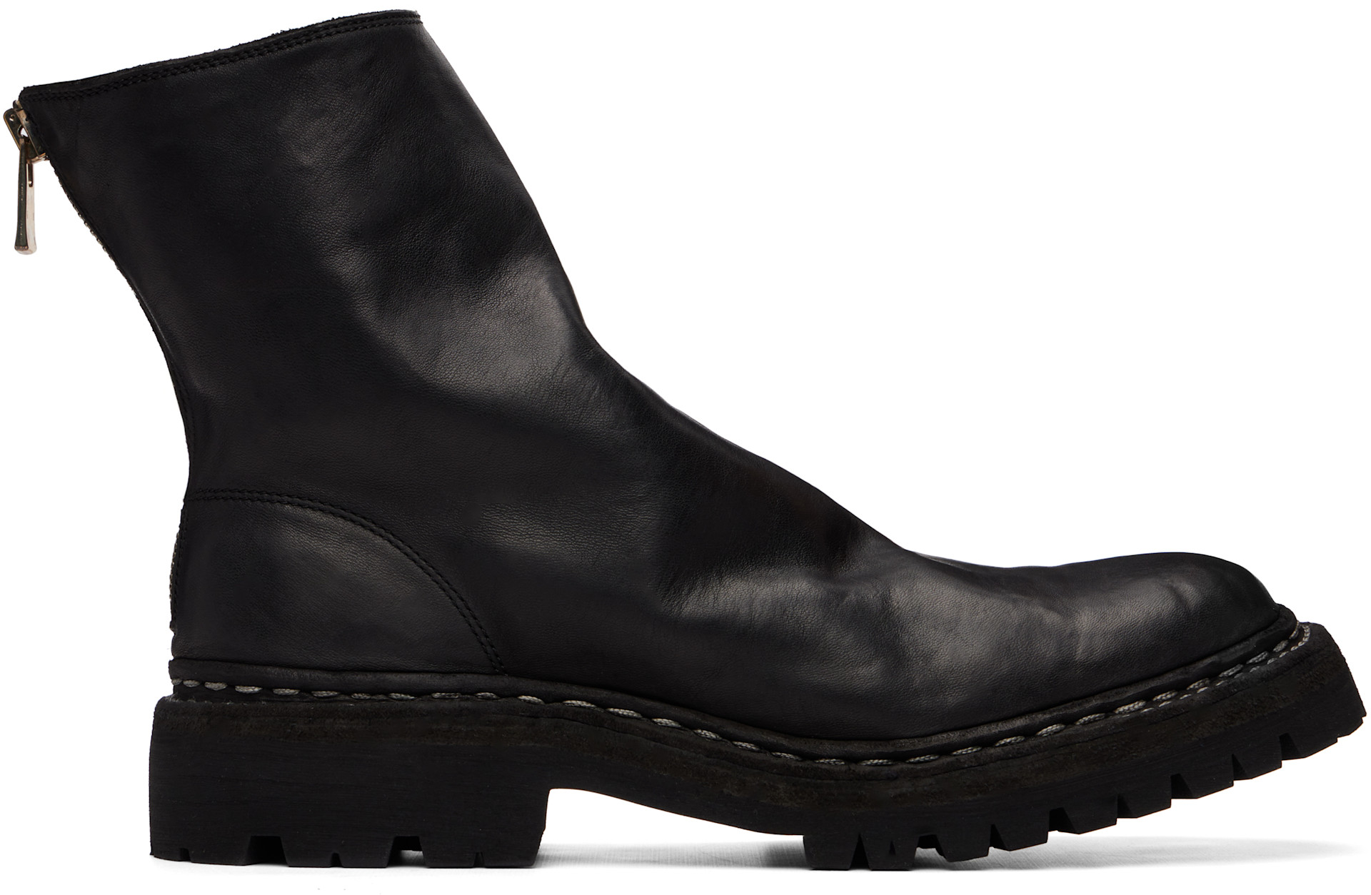 靴 Guidi / 796 /Soft Horse Back Zip Boots Guidi: Black Soft Horse Leather 796 Boots | SSENSE