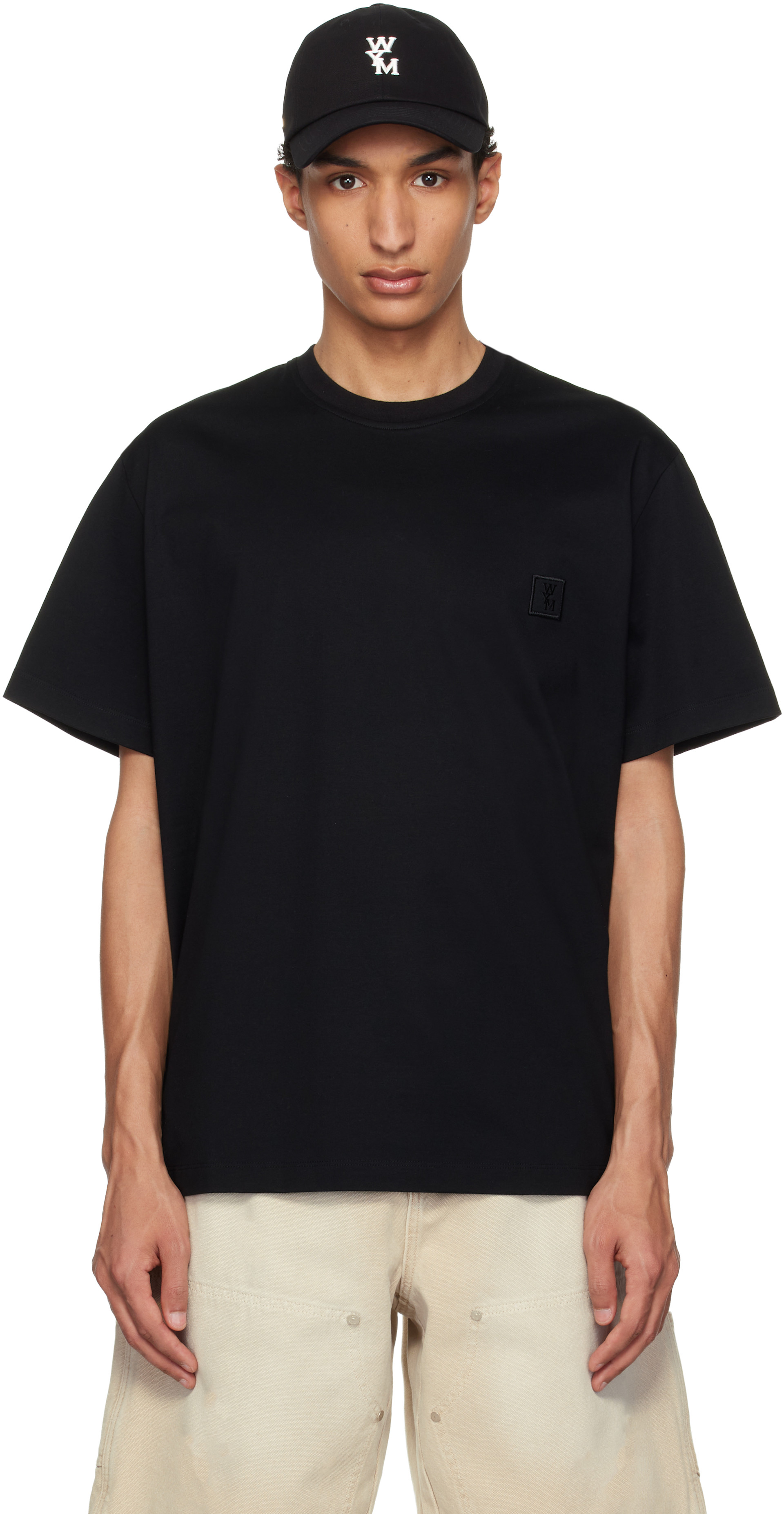 wooyoungmi tシャツ WOOYOUNGMI: Black Palm Tree Graphic T-shirt | SSENSE