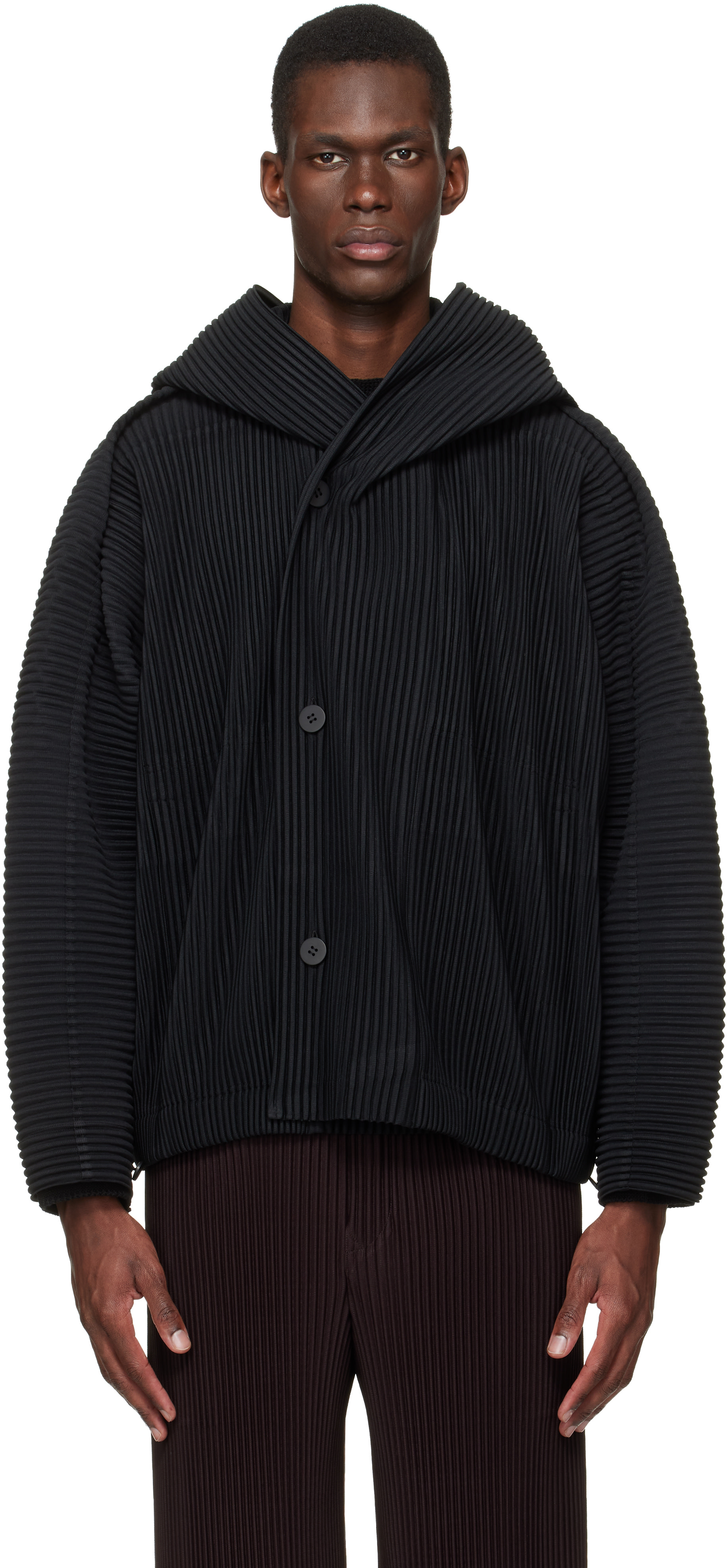 HOMME PLISSÉ ISSEY MIYAKE: Black Monthly Colors March Jacket