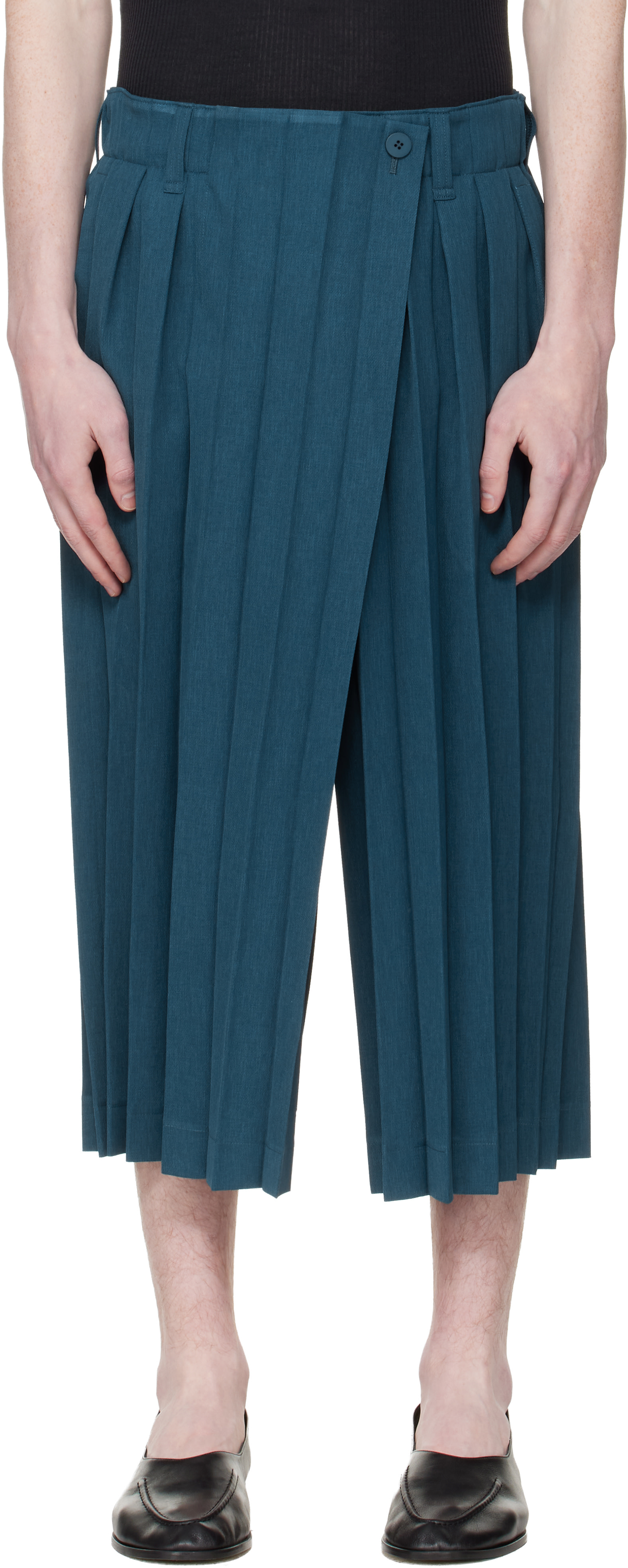 HOMME PLISSÉ ISSEY MIYAKE: Navy Edge Ensemble Trousers | SSENSE