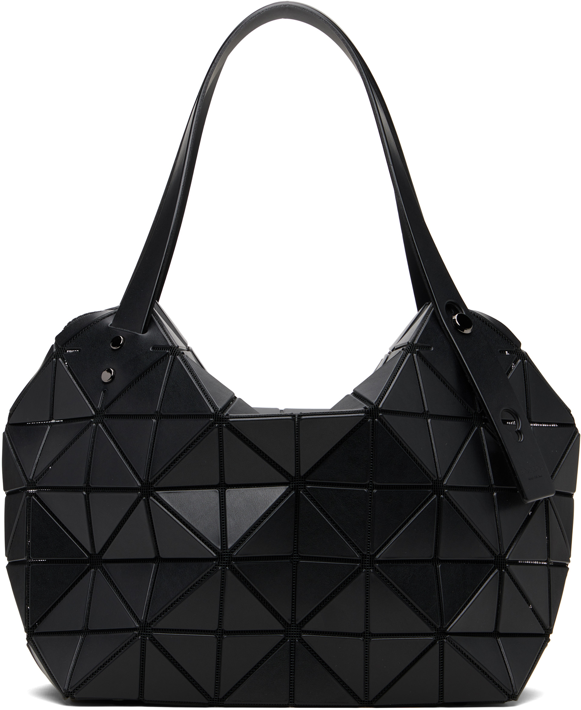 BAO BAO ISSEY MIYAKE: Black Boston Hand Bag | SSENSE BAO BAO ISSEY MIYAKE: Black Boston Hand Bag | SSENSE