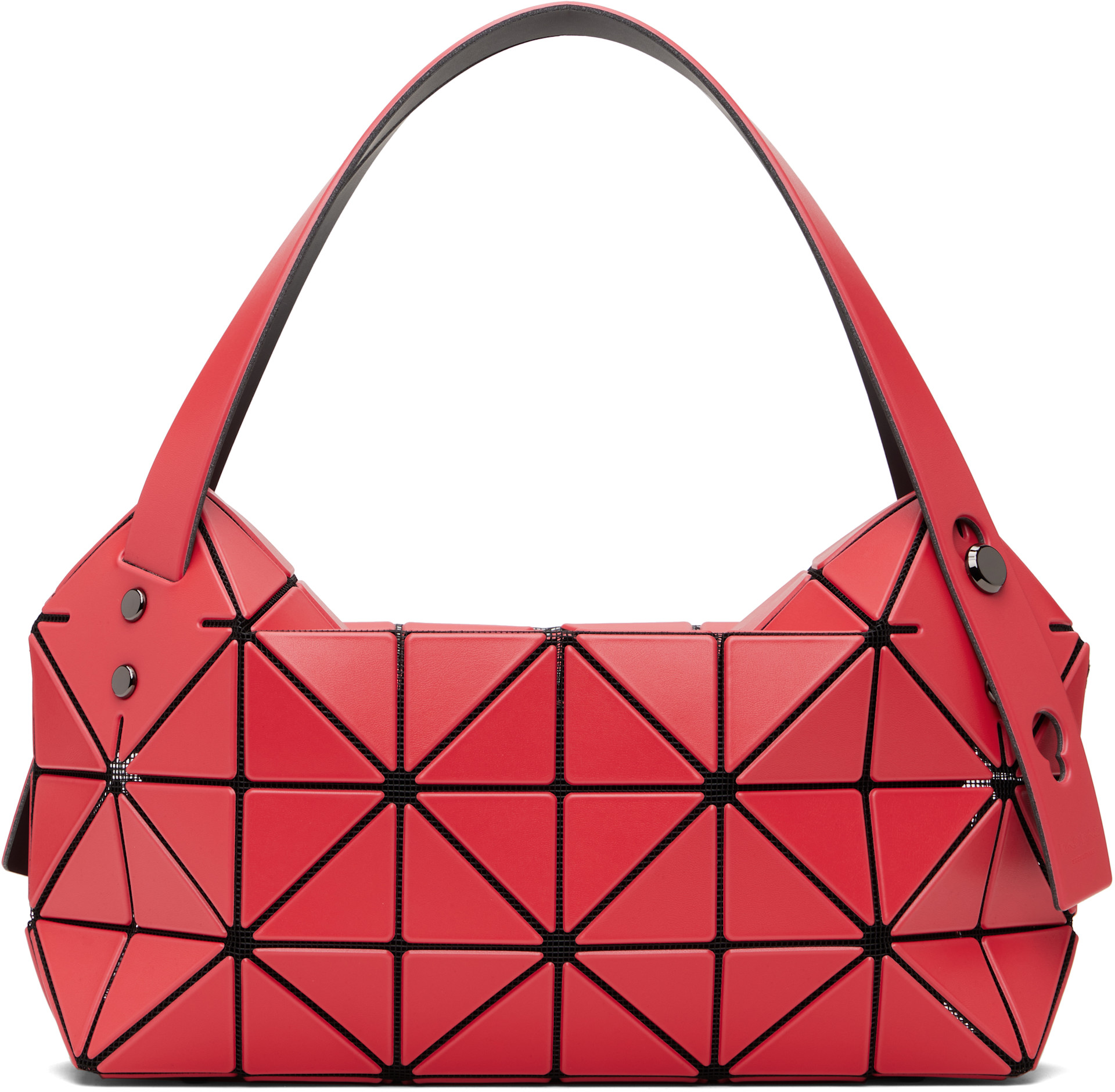 BAO BAO ISSEY MIYAKE: Red Boston Small Hand Bag | SSENSE