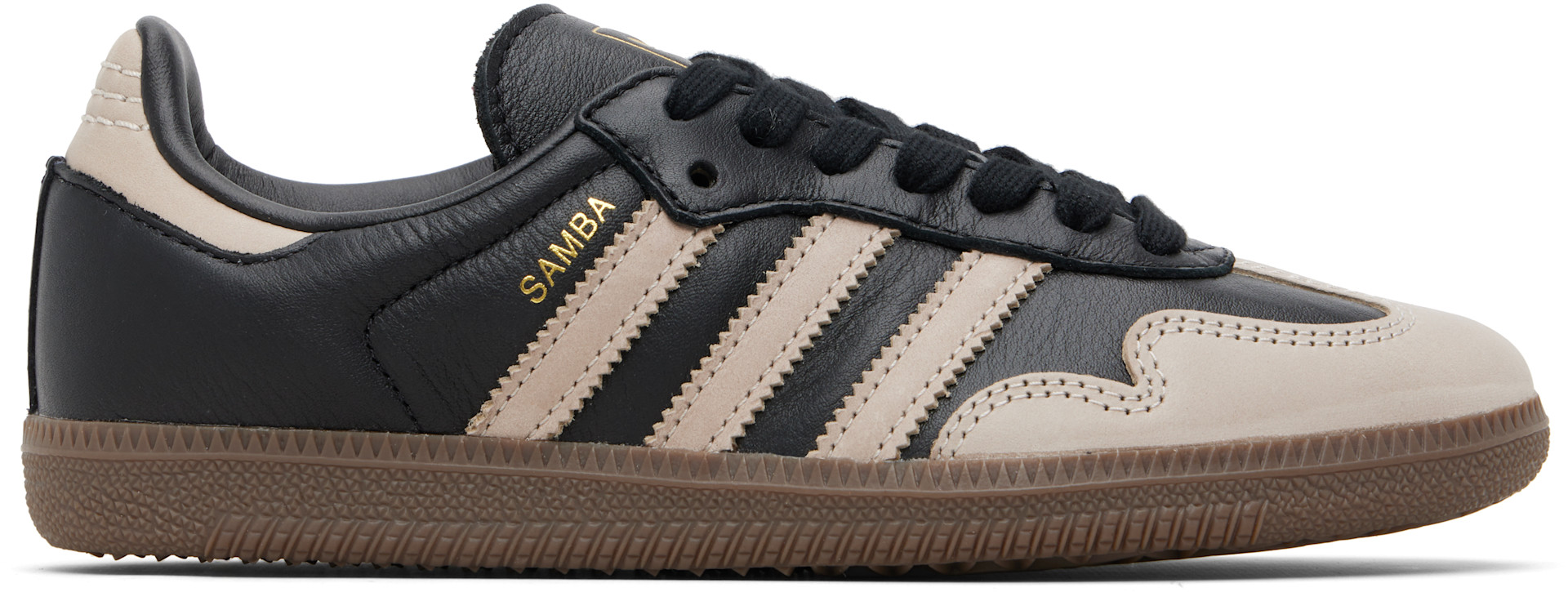 adidas Originals: Black & Taupe Samba OG Sneakers | SSENSE