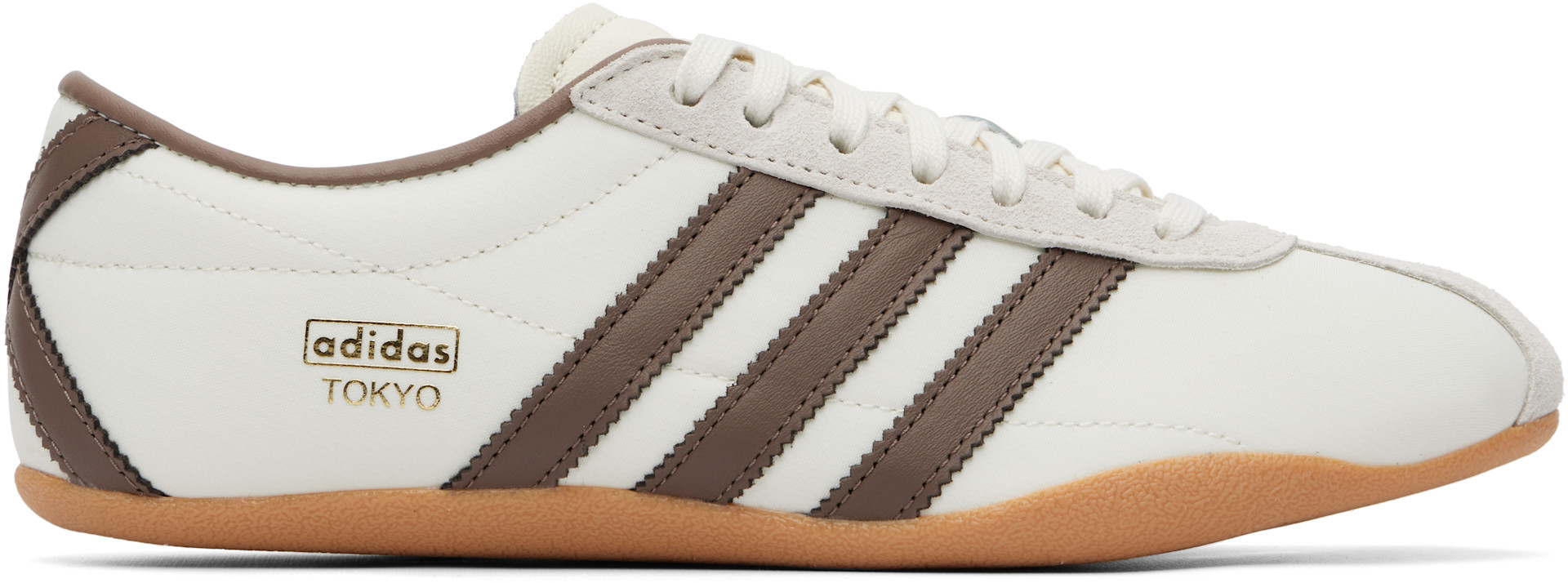 adidas Originals: Off-White & Brown Tokyo Sneakers | SSENSE Denmark