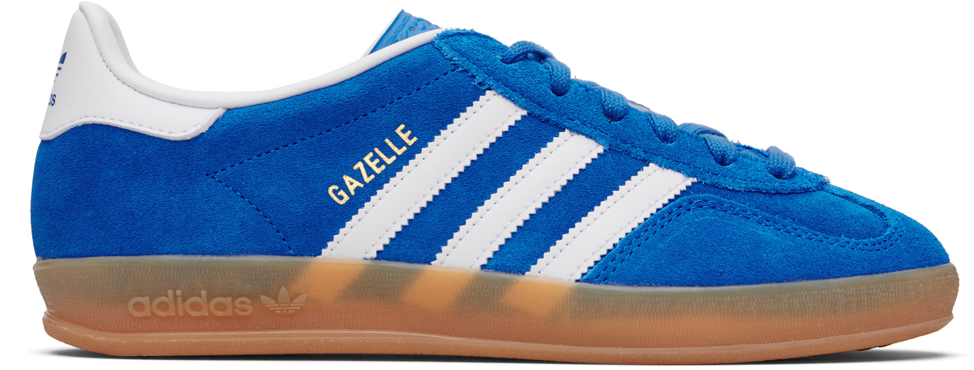 adidas Originals: Blue Gazelle Indoor Sneakers | SSENSE