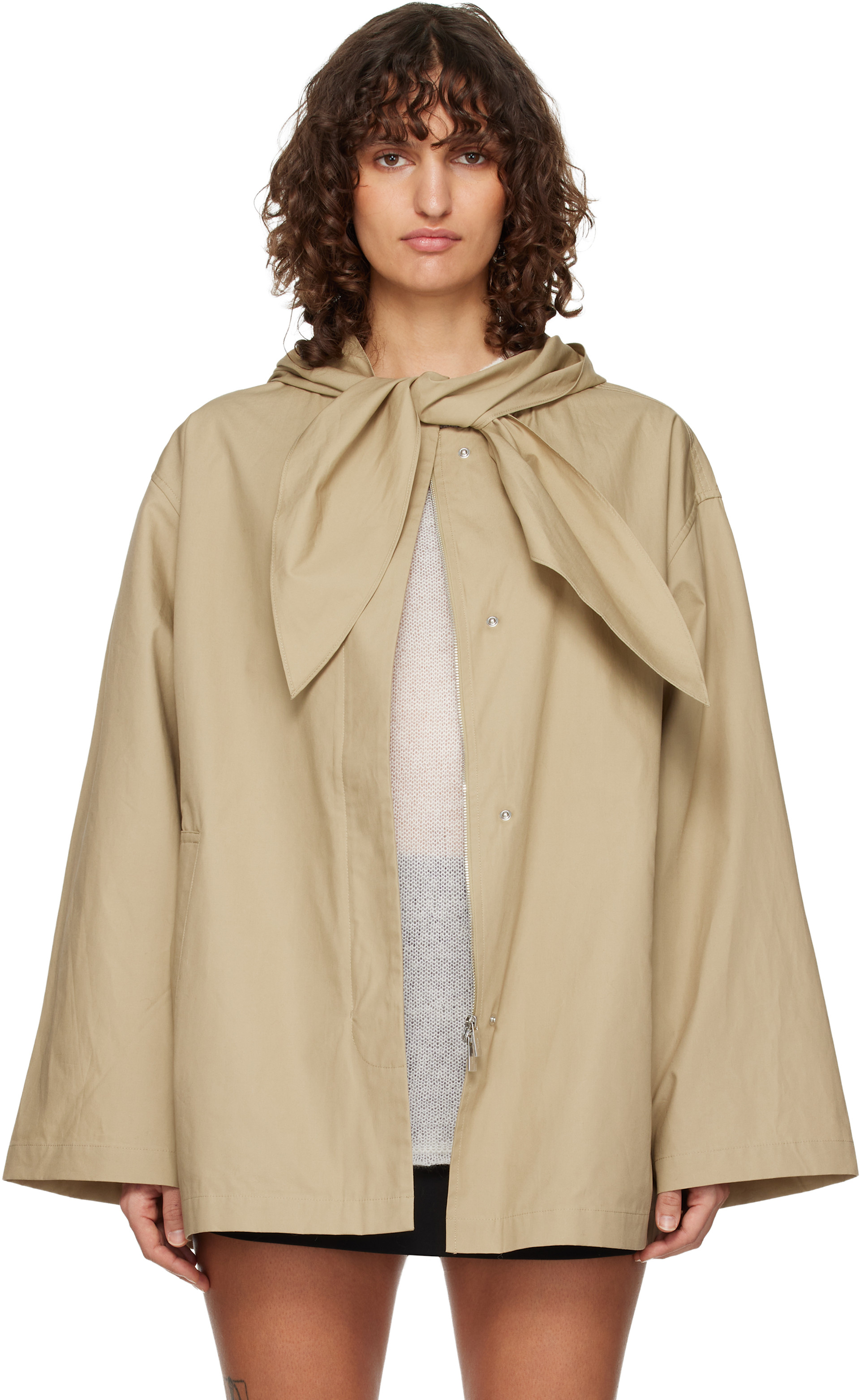 TOTEME ベージュ オーバーサイズジャケット Signature cropped wool doublé jacket in beige - Toteme | Mytheresa