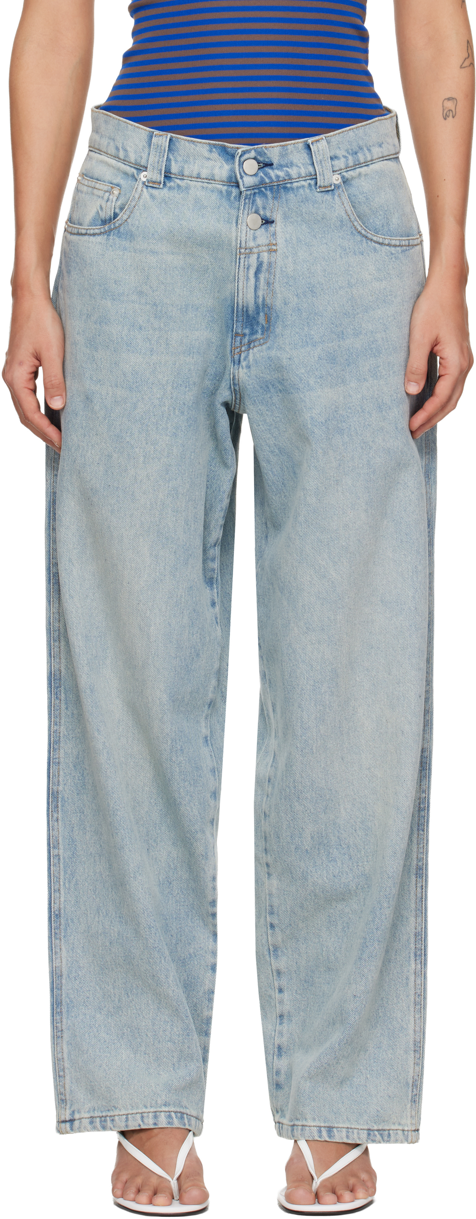 Gimaguas: Blue Baggy Jeans | SSENSE