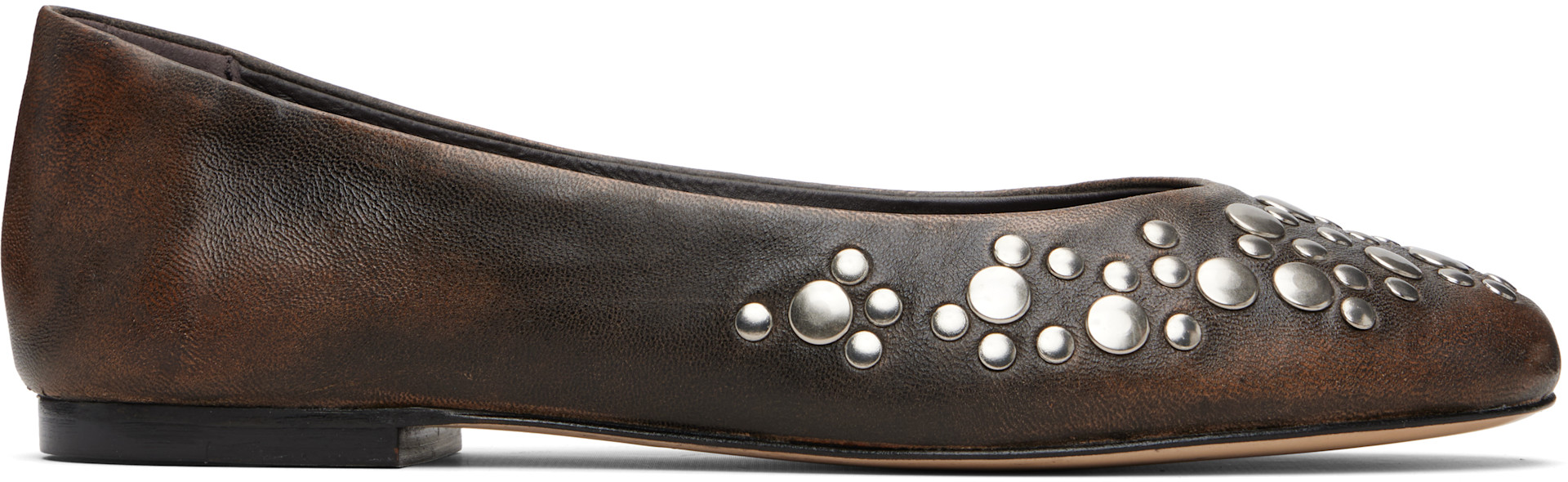 Gimaguas: Brown Bailarina Studs Flats | SSENSE Canada