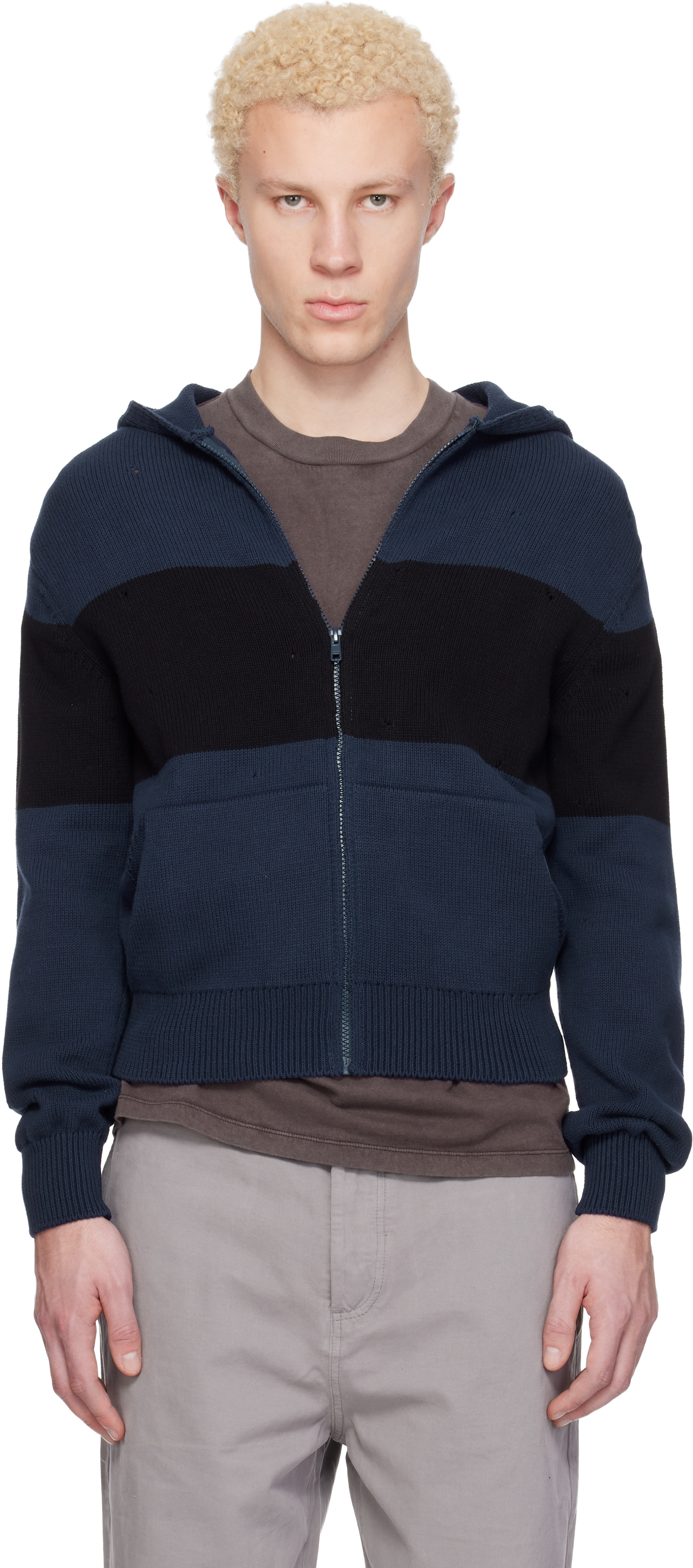 Gimaguas: Navy & Black Capitan Hoodie | SSENSE