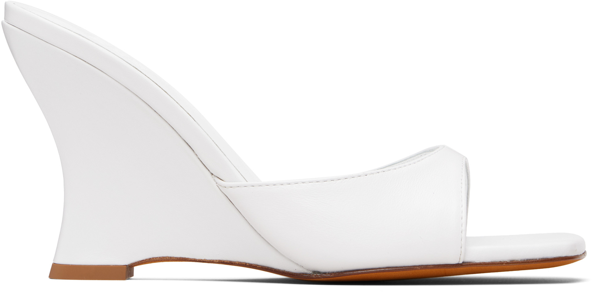 Maryam Nassir Zadeh: White Lido Wedge Heeled Sandals | SSENSE
