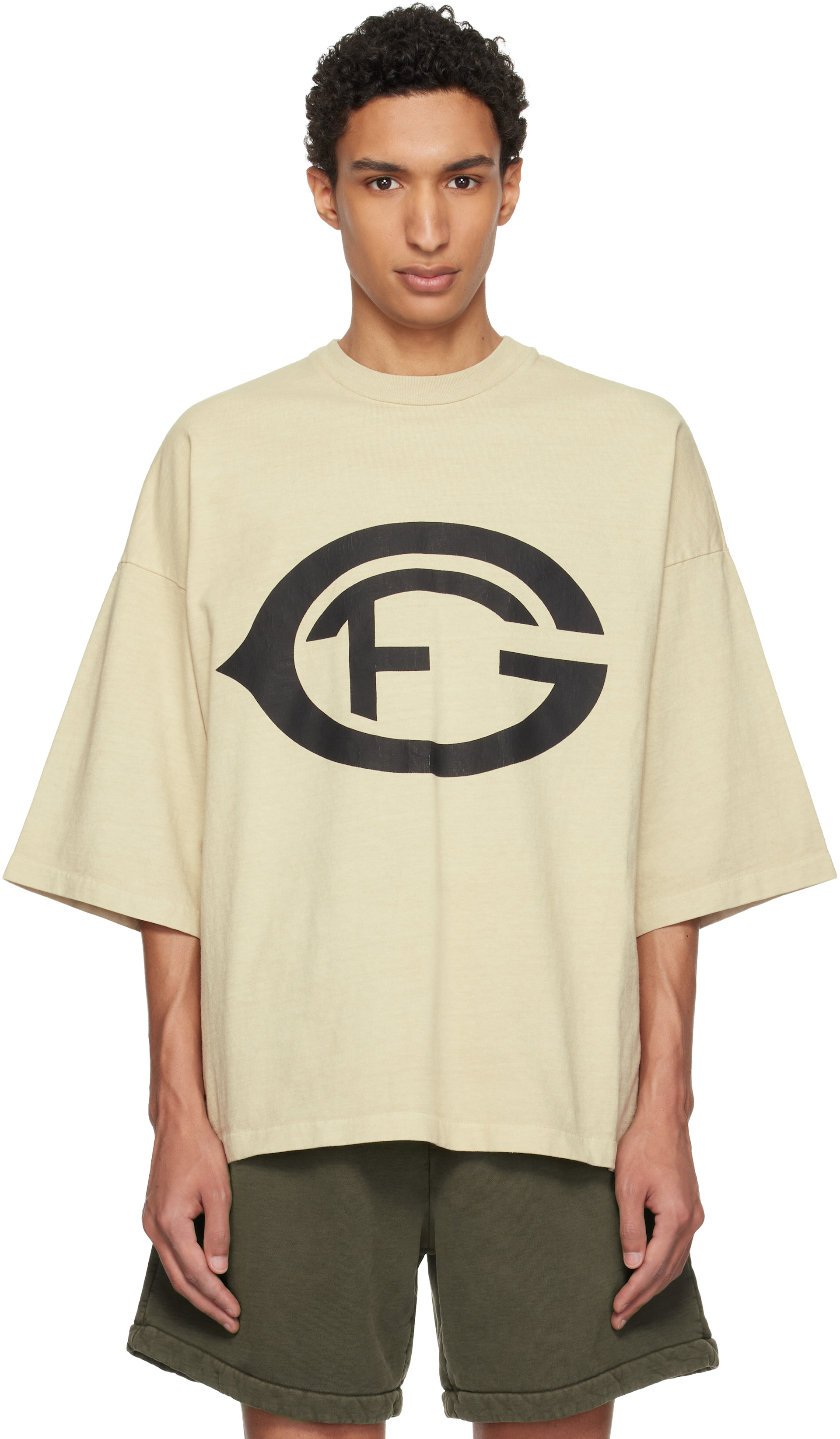 Fear of God: ベージュ 'FG 26' Tシャツ | SSENSE 日本