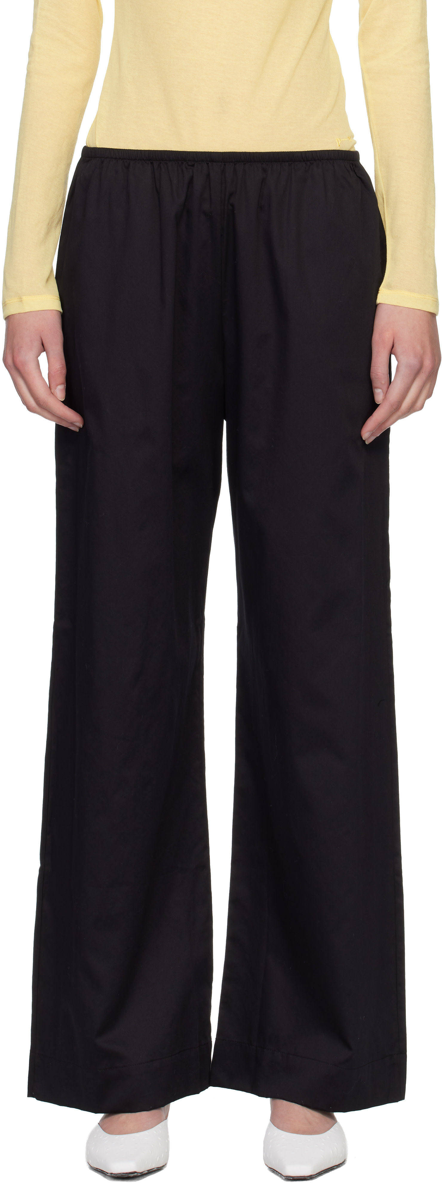 LESET: Black Yoko Pocket Trousers | SSENSE United Kingdom