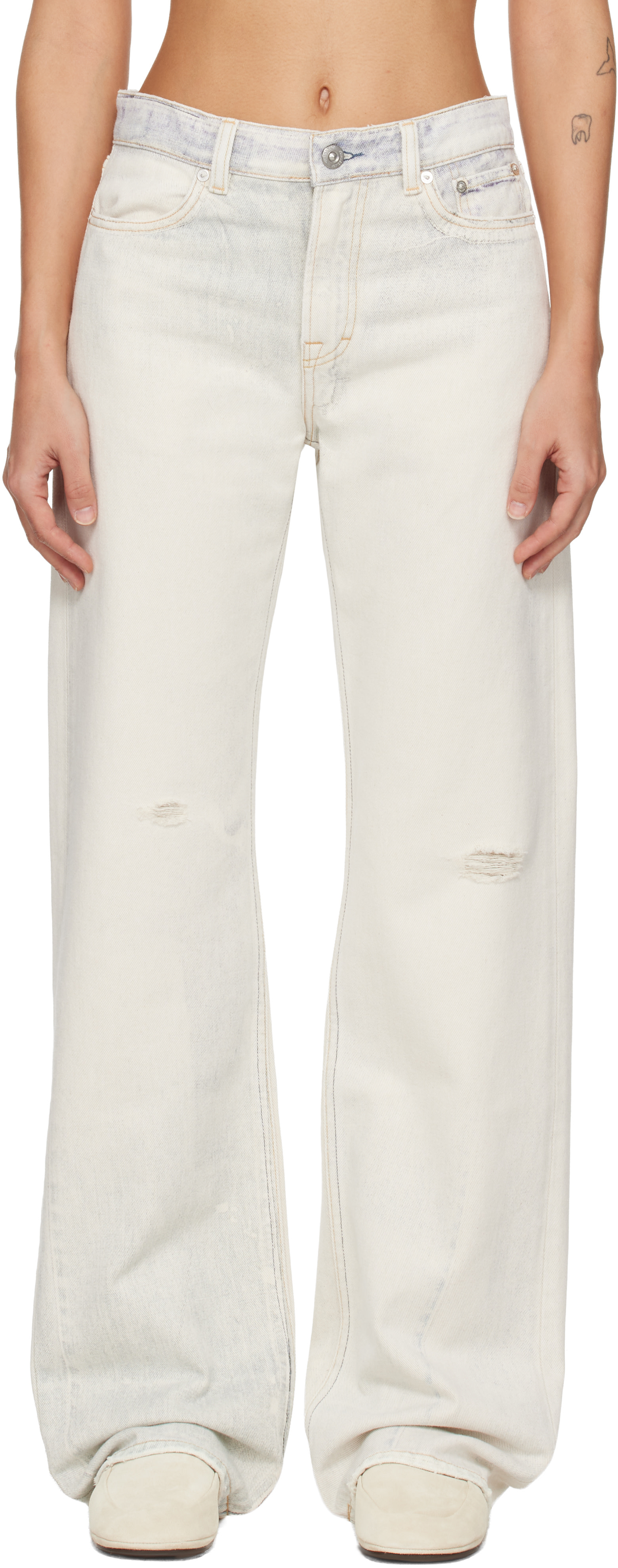 OUR LEGACY: Off-White Wata Cut Jeans | SSENSE