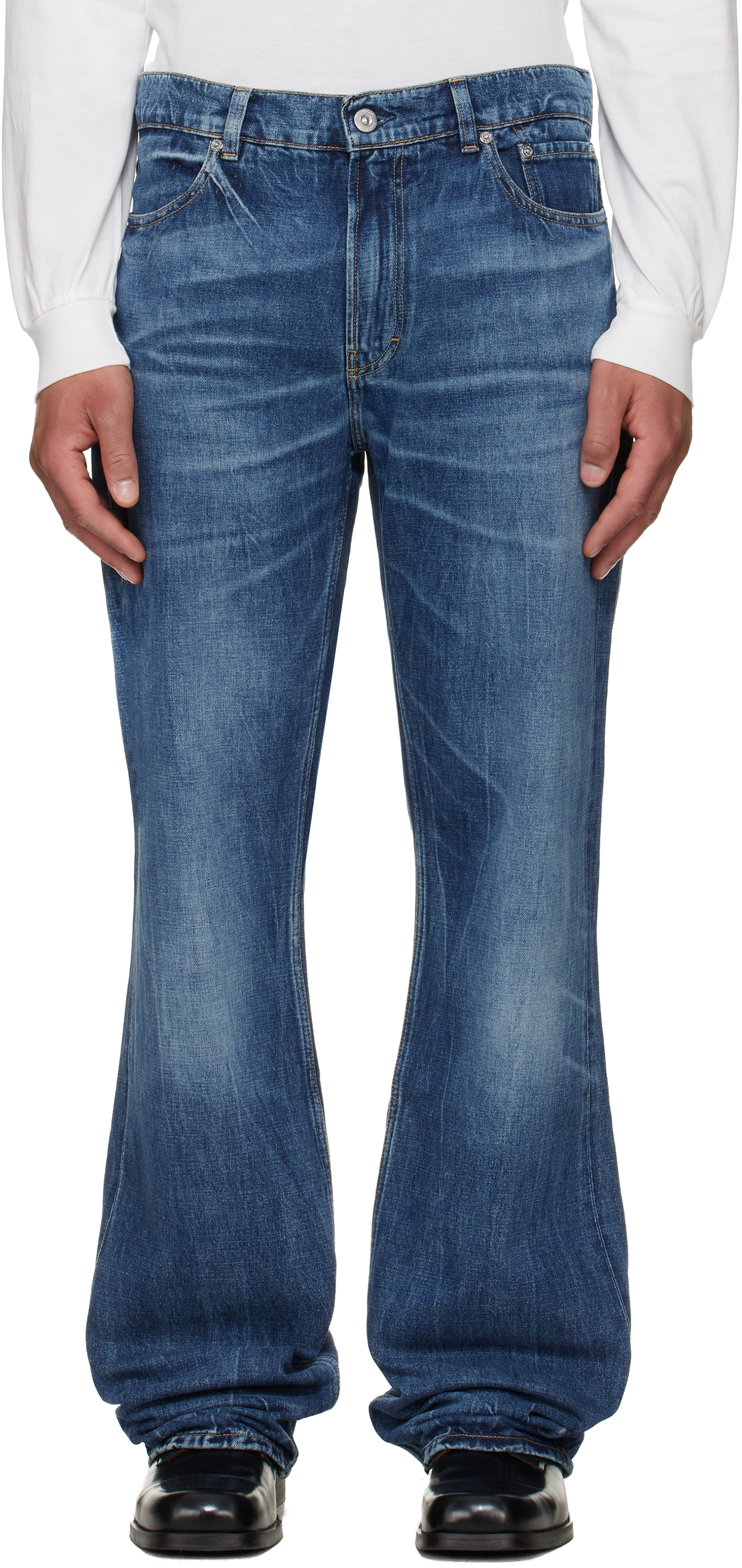 OUR LEGACY: Indigo Carlson Cut Jeans | SSENSE