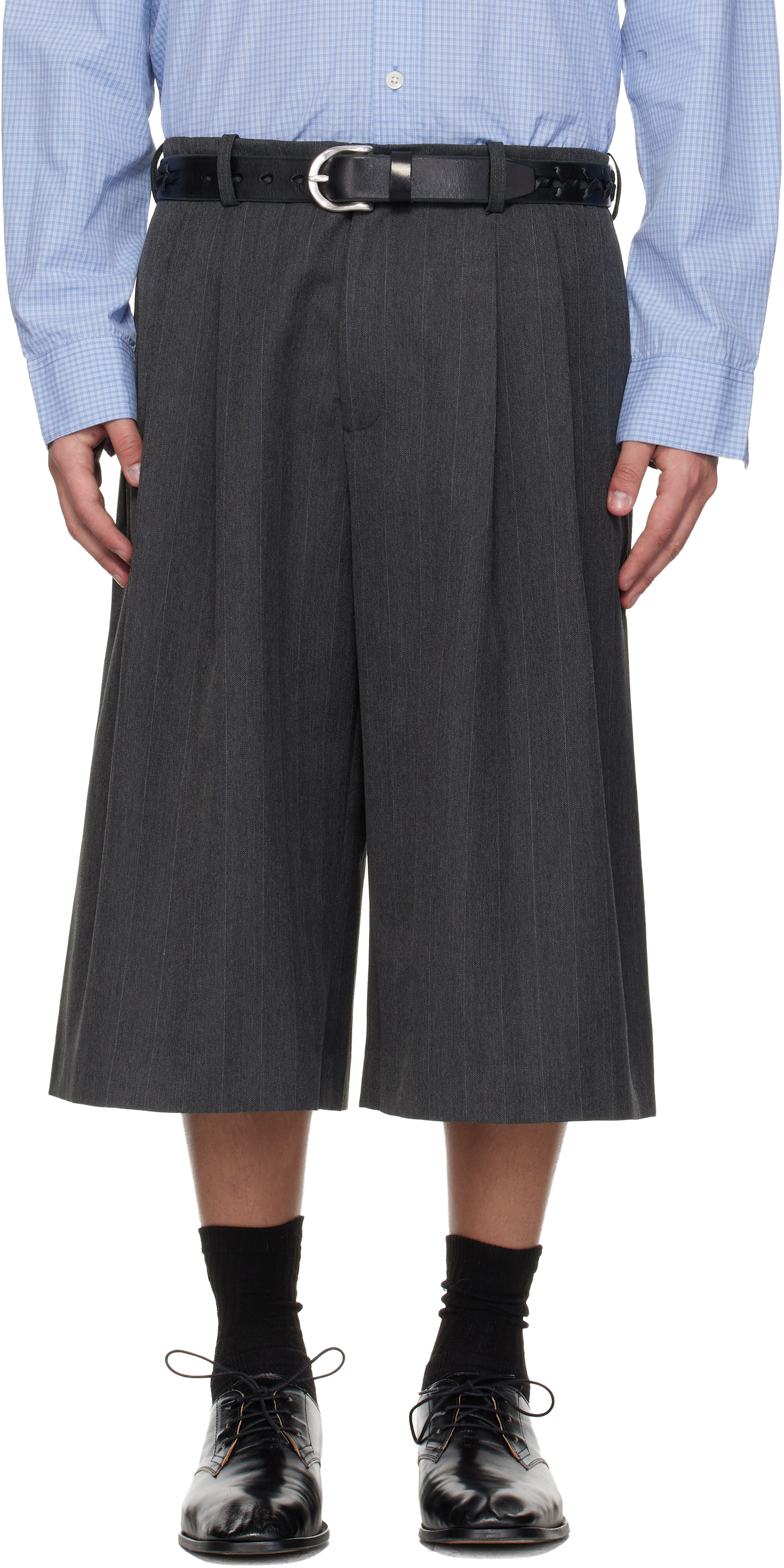 OUR LEGACY: Gray Split Shorts | SSENSE