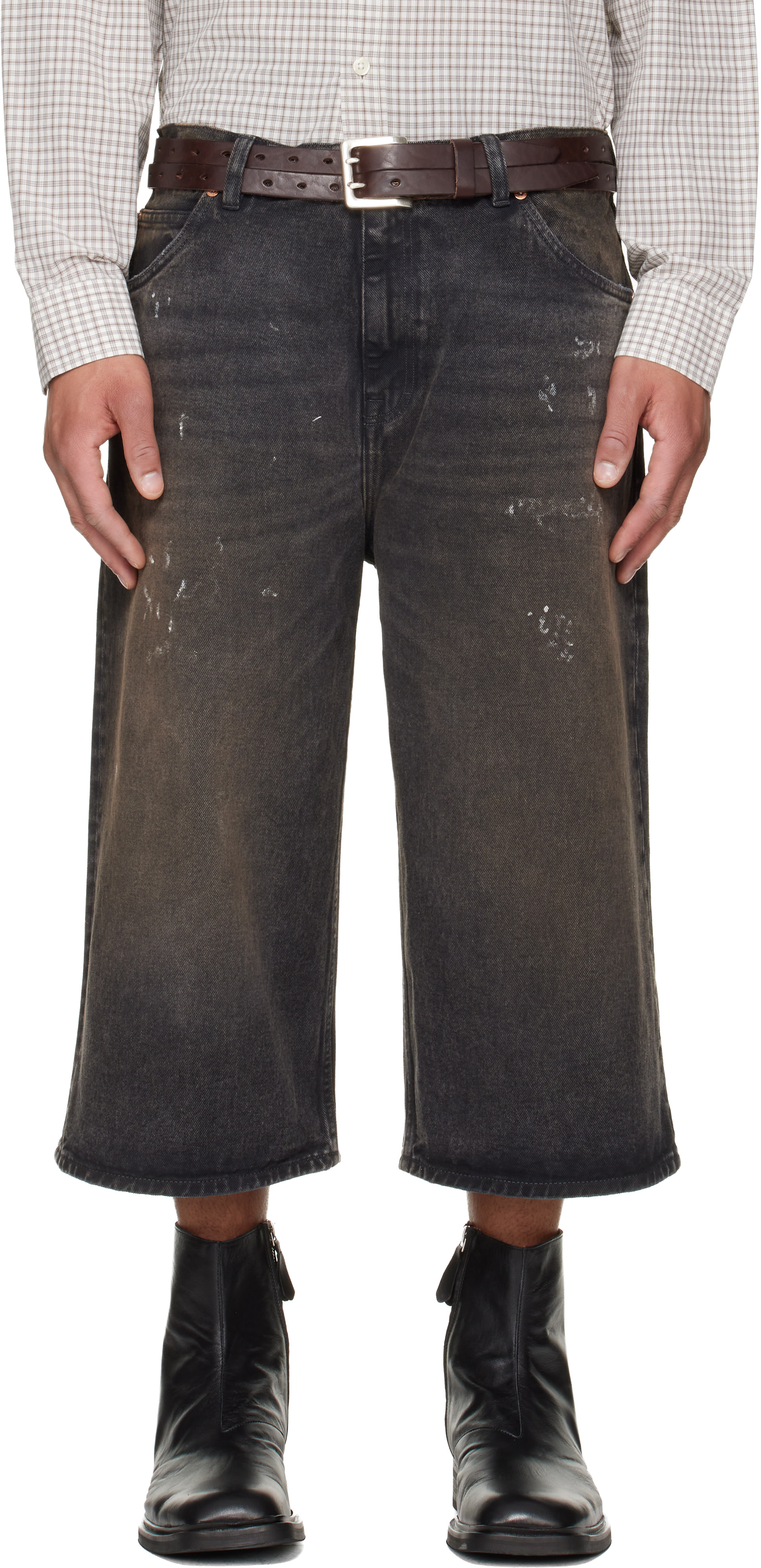 OUR LEGACY: Black Capri Cut Denim Shorts | SSENSE