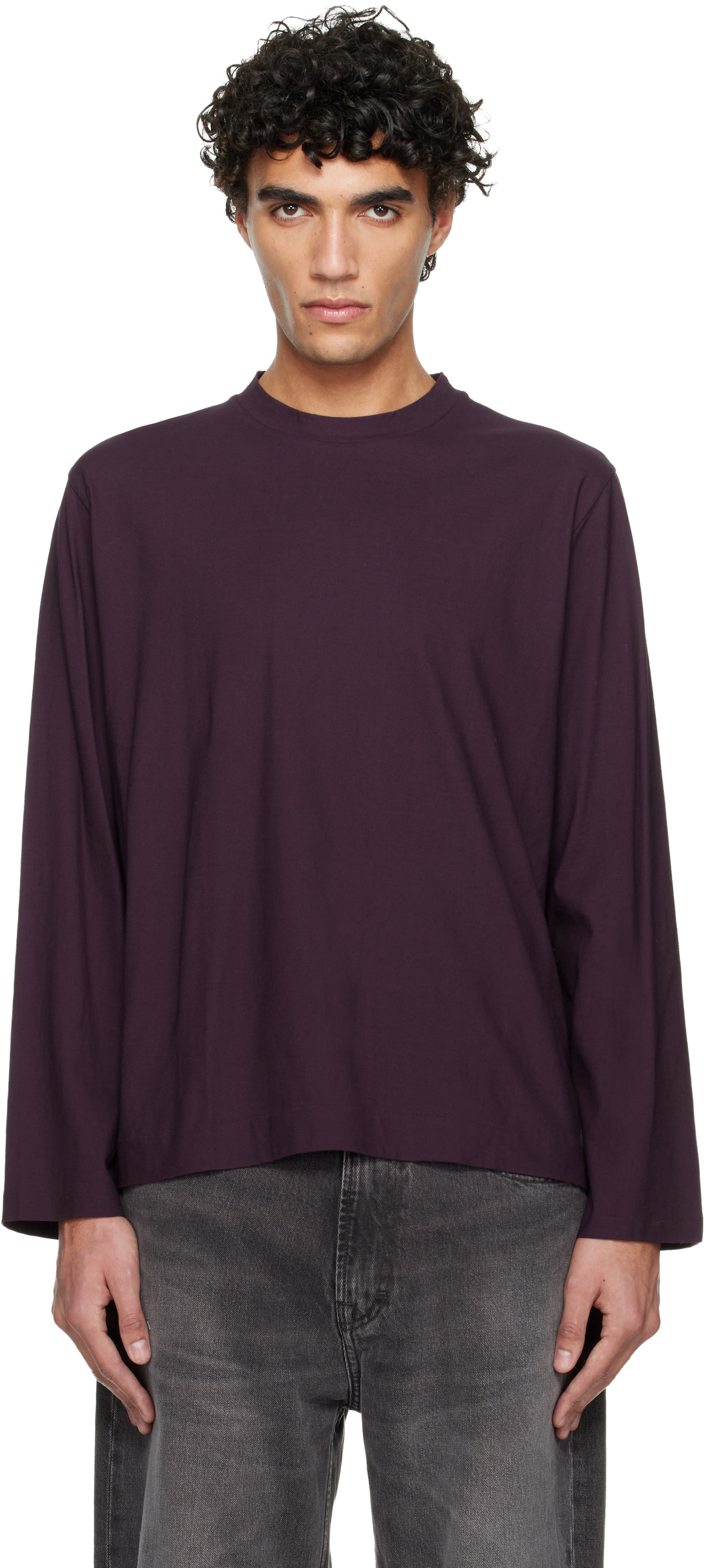 OUR LEGACY: Burgundy Box Longsleeve T-shirt | SSENSE