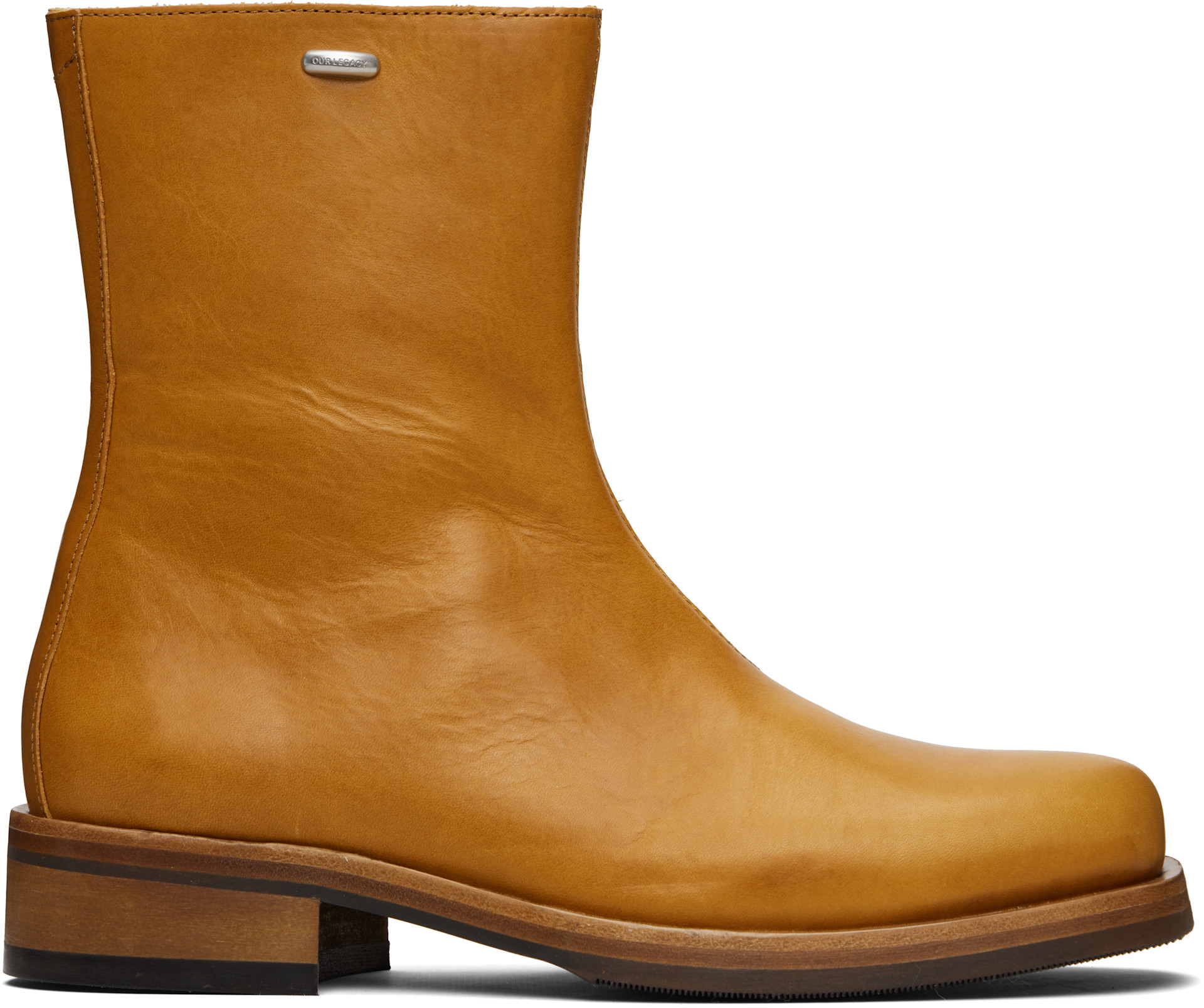 OUR LEGACY: Tan Camion Boots | SSENSE