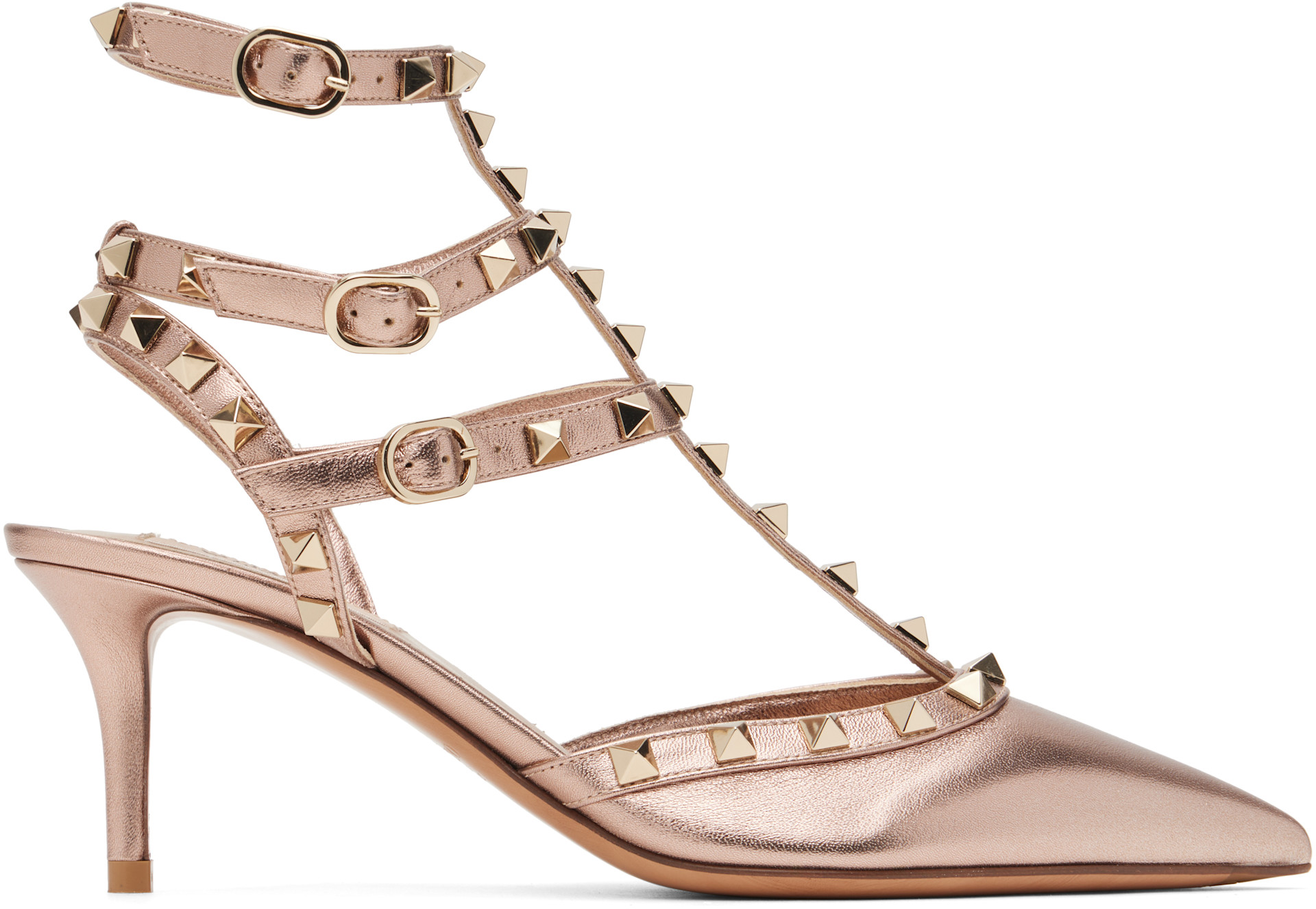 Valentino Garavani: ピンク Rockstud Caged ヒール | SSENSE 日本