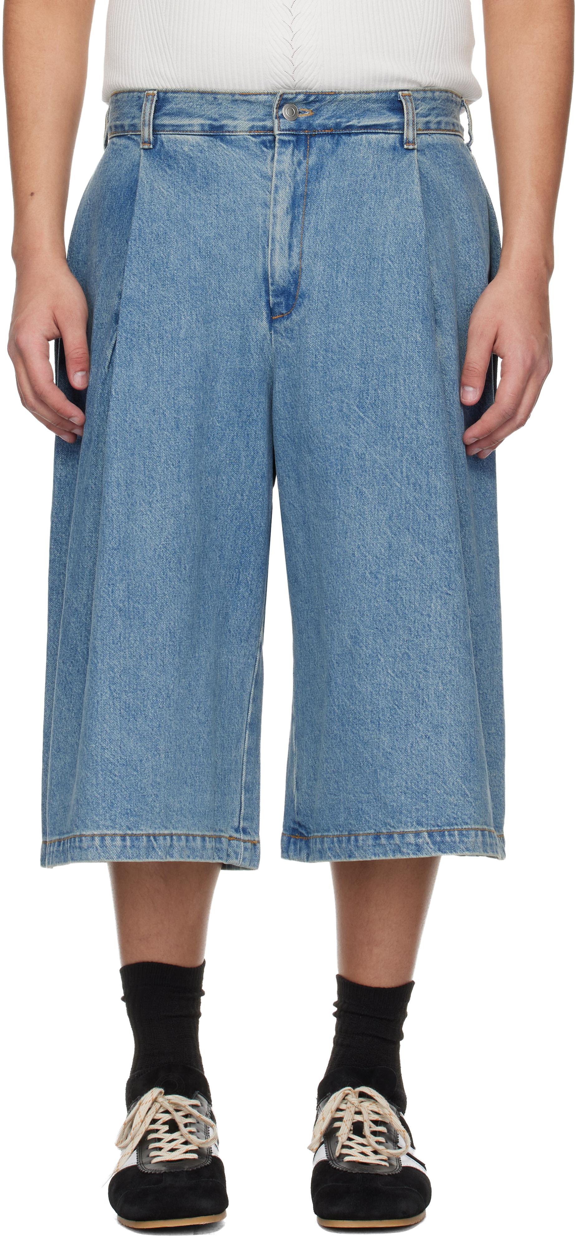 Seventh: Blue Denim 410 Bermuda Shorts | SSENSE
