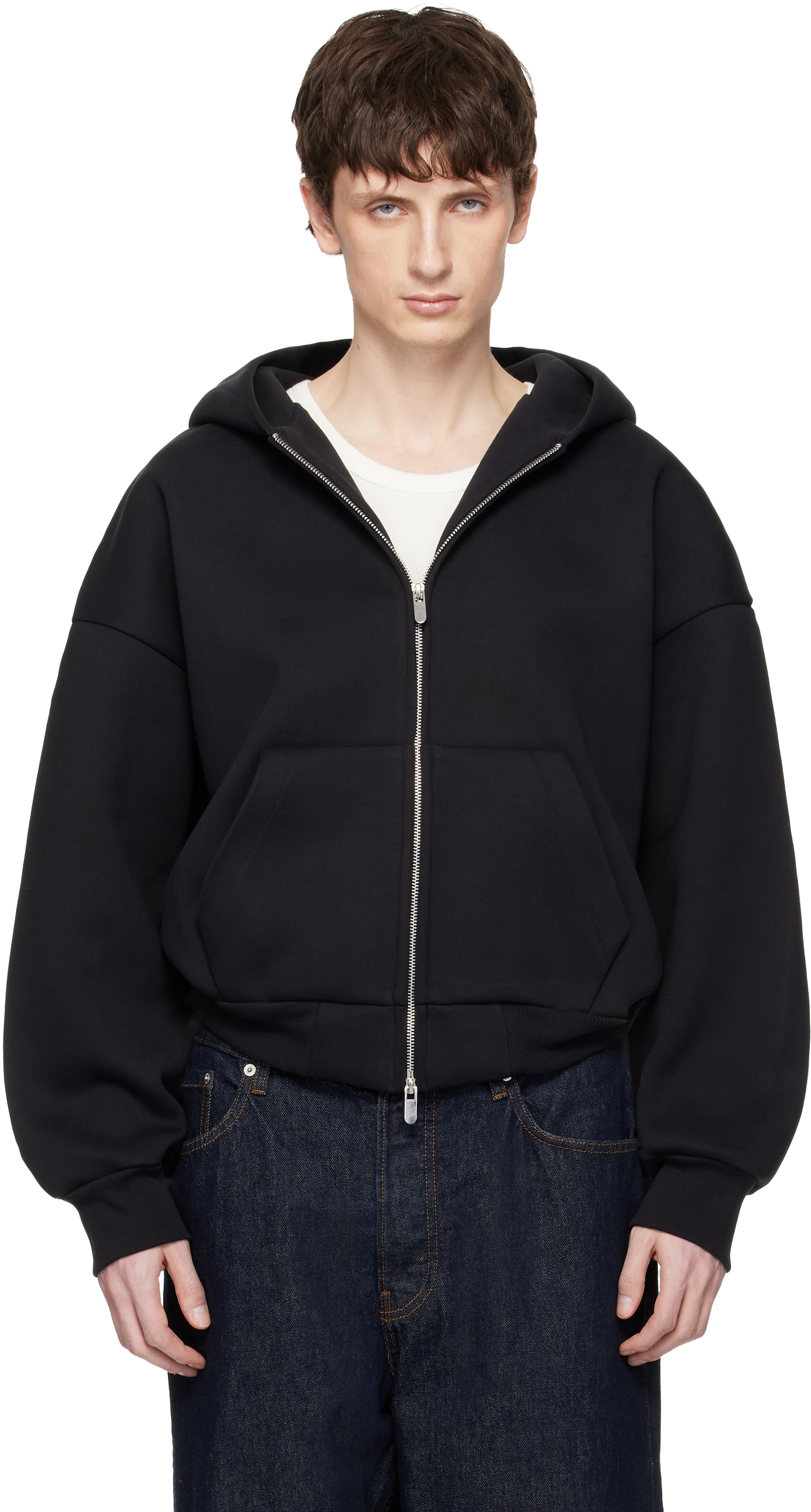 Seventh: Black V2 Zipped Hoodie | SSENSE