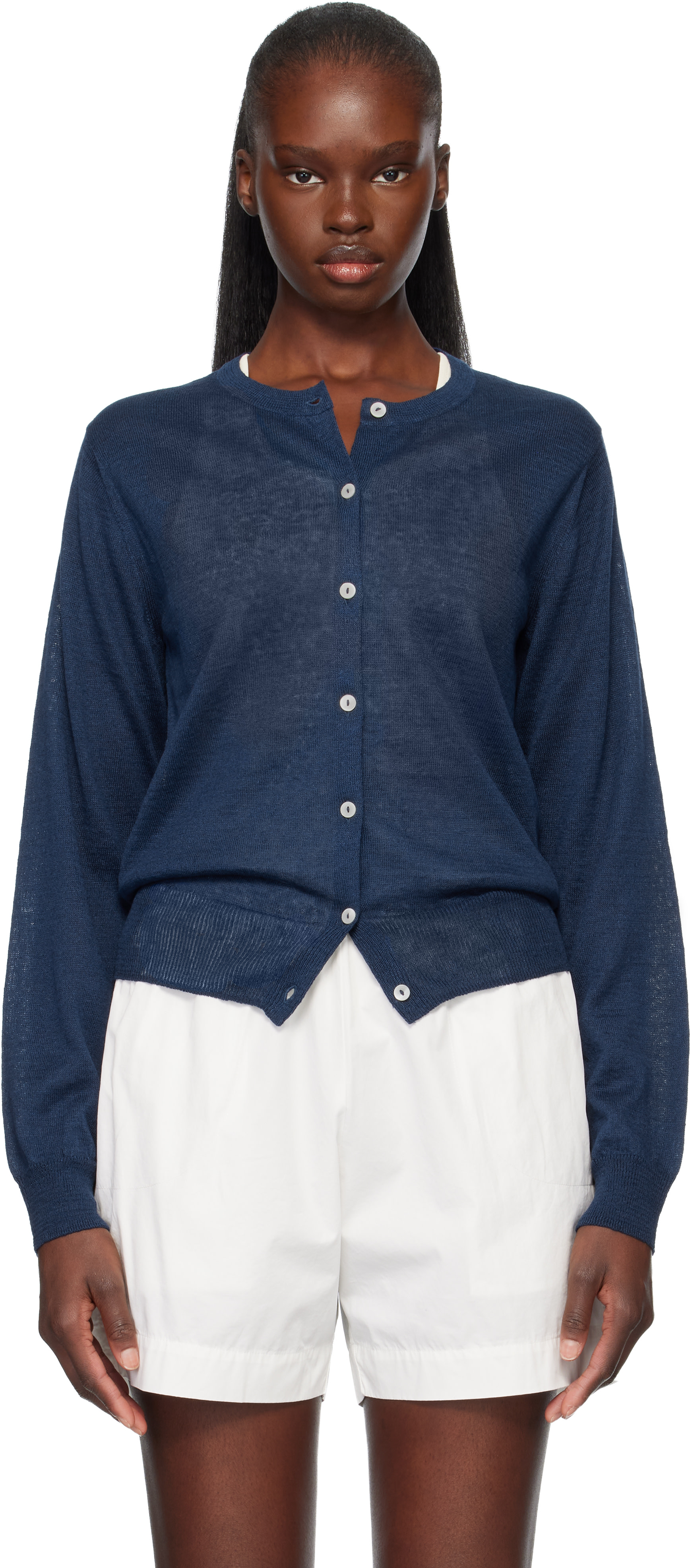 【nothing written】Classic paper cardigan 5TH / Diene round cardigan (Olive) - Nothing written