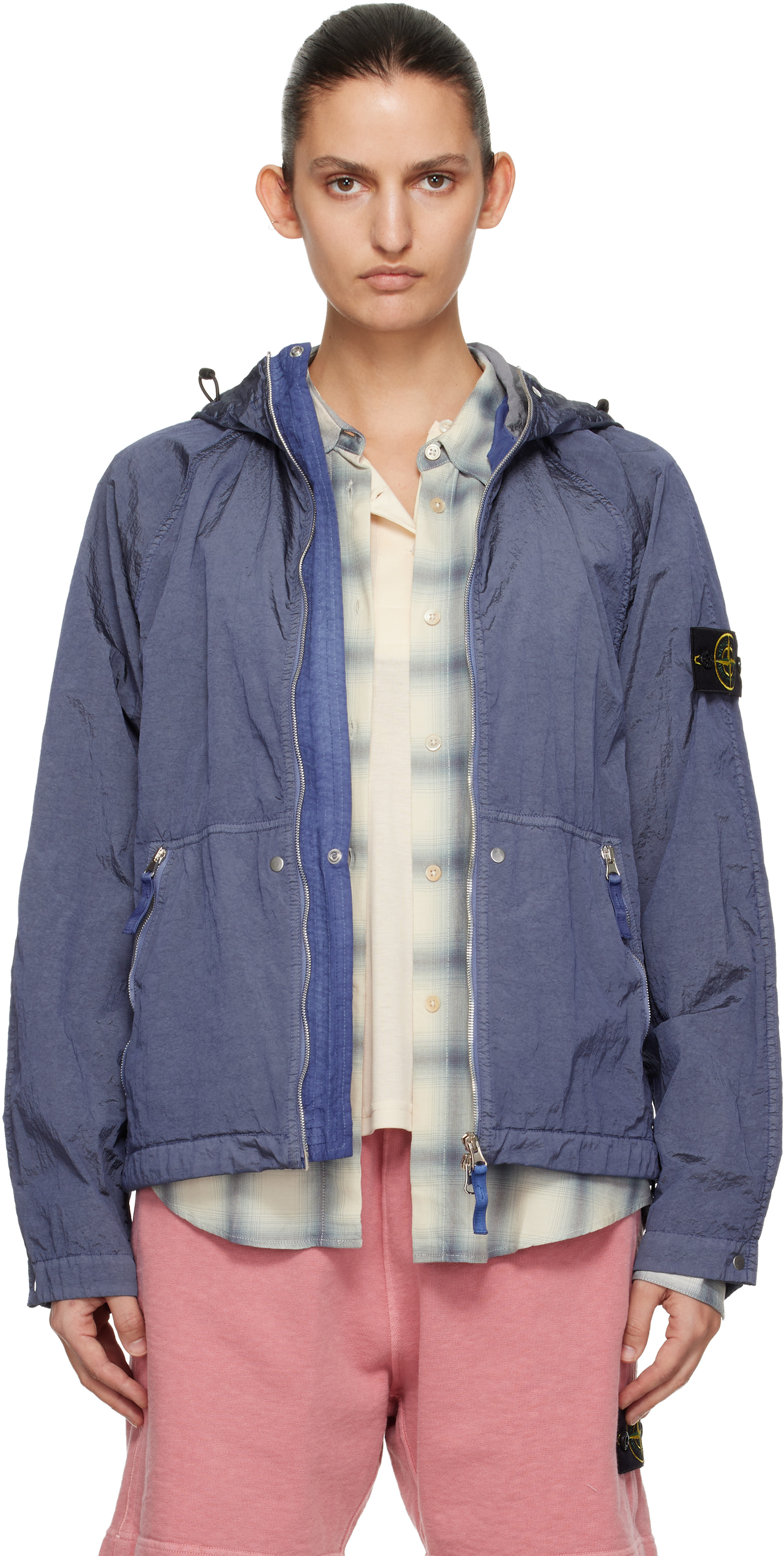 Stone Island: Navy 4100119 Nylon Metal ECONYL Watro-TC Jacket