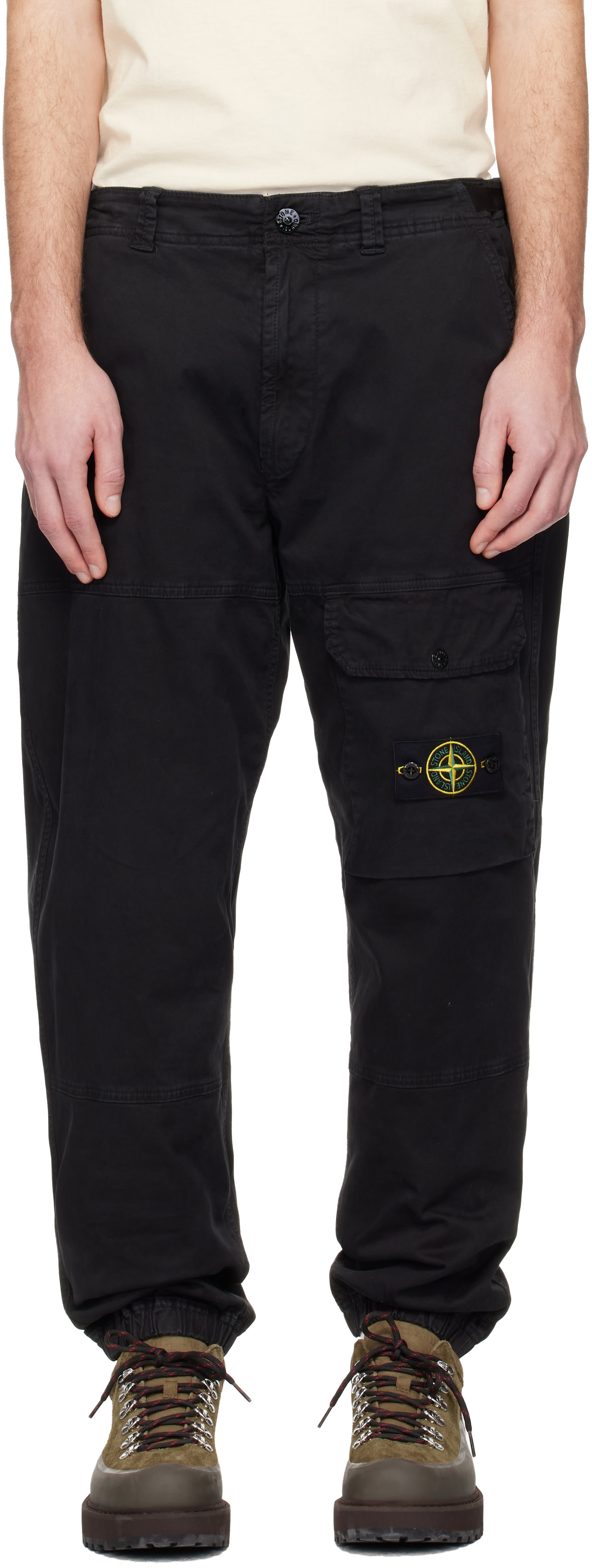 STONE  パンツ STONE ISLAND (ストーンアイランド) ストレッチコットン ロゴ ジョガー