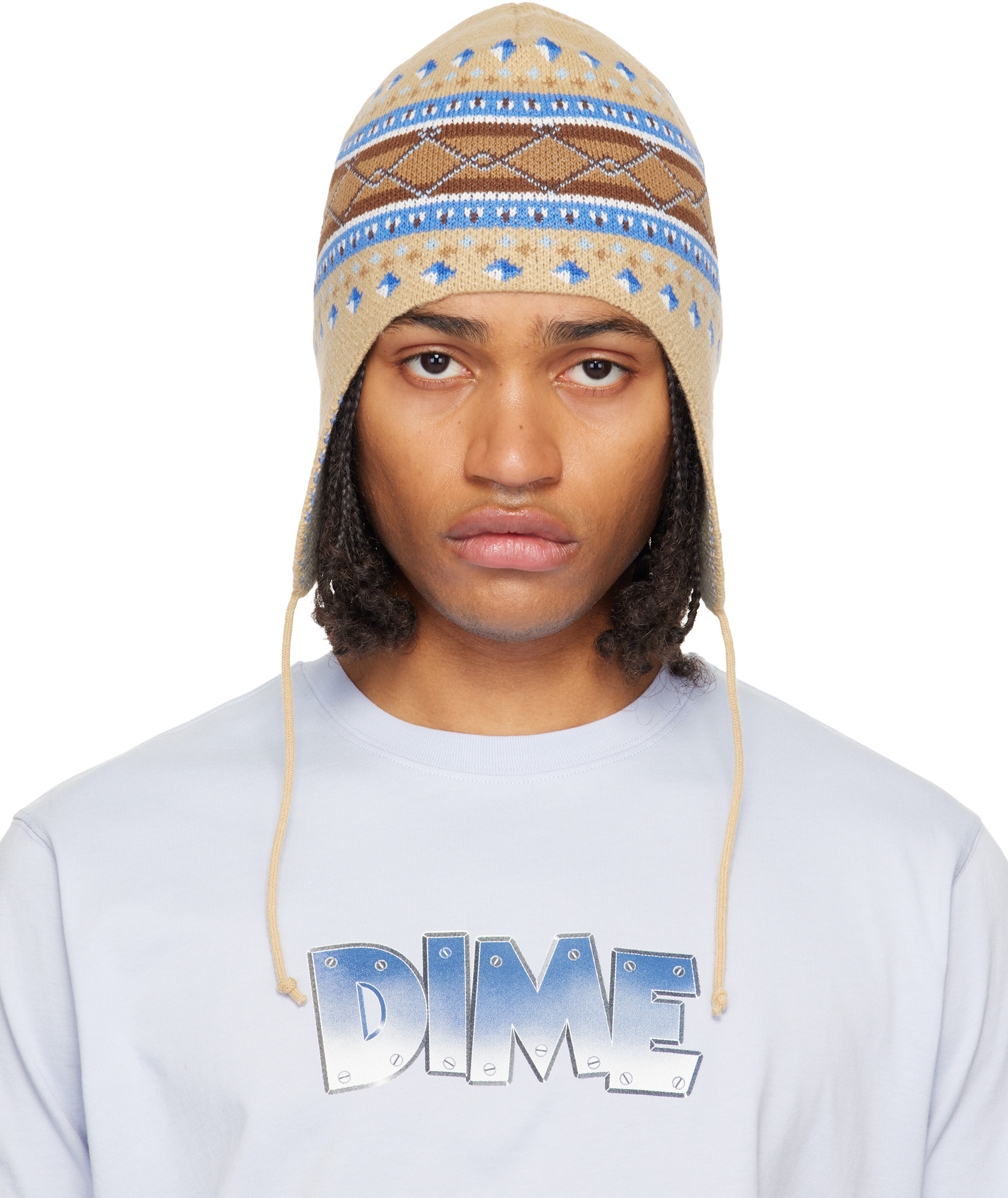Dime: ベージュ＆ブルー Alpine ビーニー | SSENSE 日本