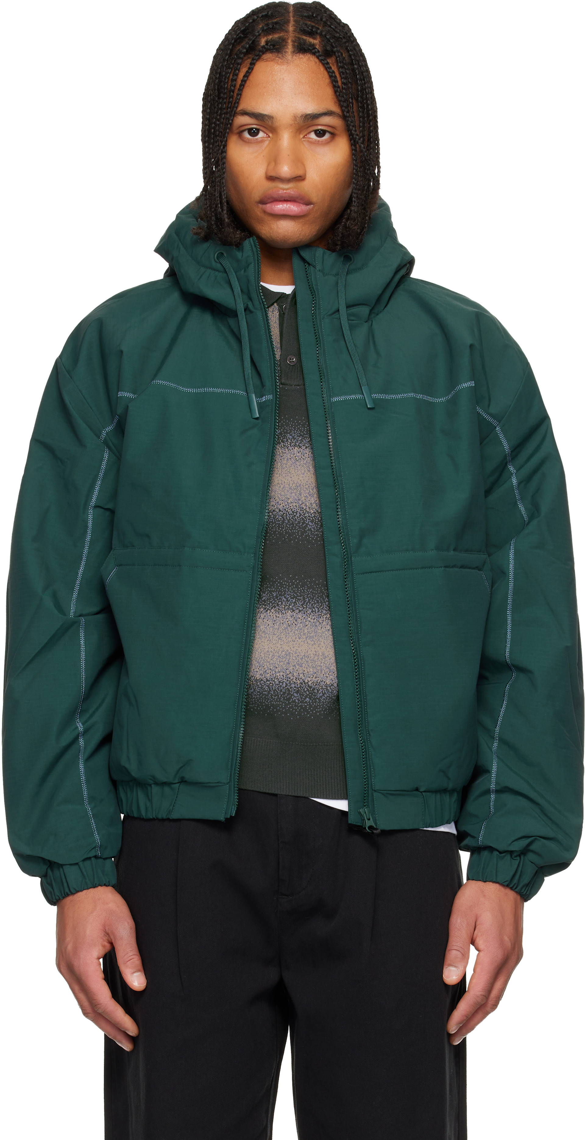 2WAY Dime ダイム　フィッシングジャケット　Lサイズ　グリーン Dime Cord Zip Jacket / Emerald (ダイム ジップジャケット