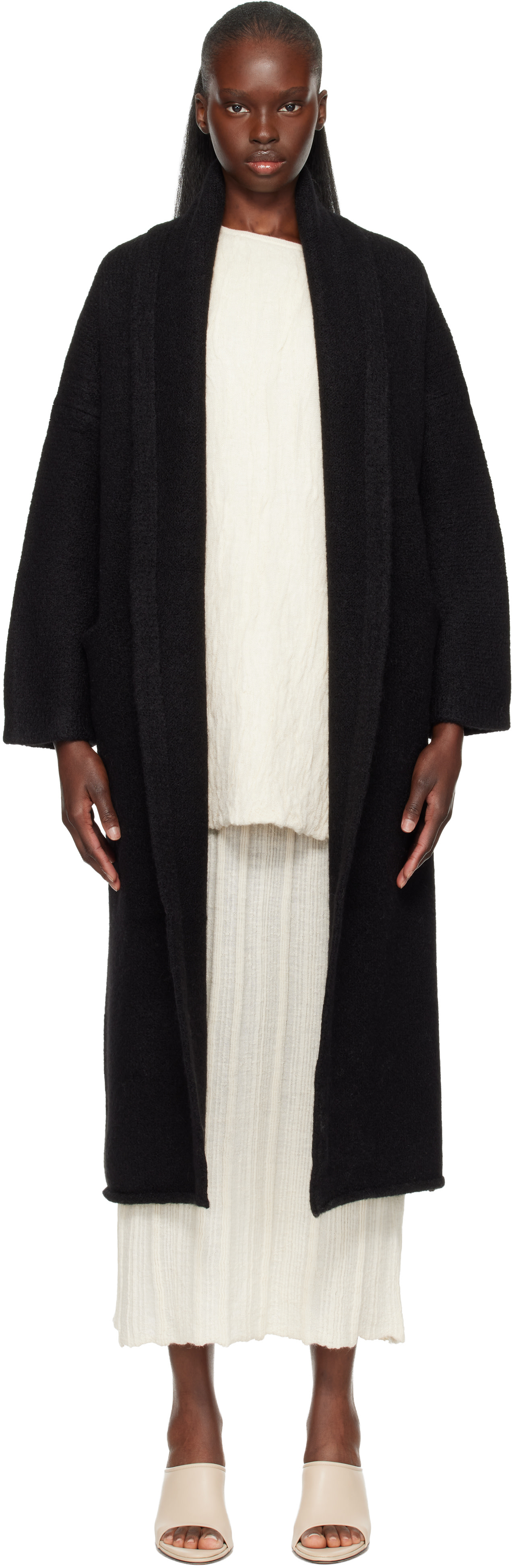 LAUREN MANOOGIAN ロングカーディガン Lauren Manoogian Long Shawl Cardigan in Antique Melange – Cedar