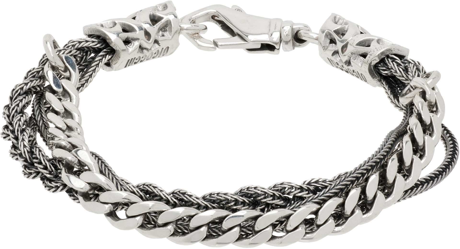 貴重　美品　emanuele bicocchi シルバーブレスレット　925 Emanuele Bicocchi(エマヌエーレビコッキ) 925 Silver Chimera Chain