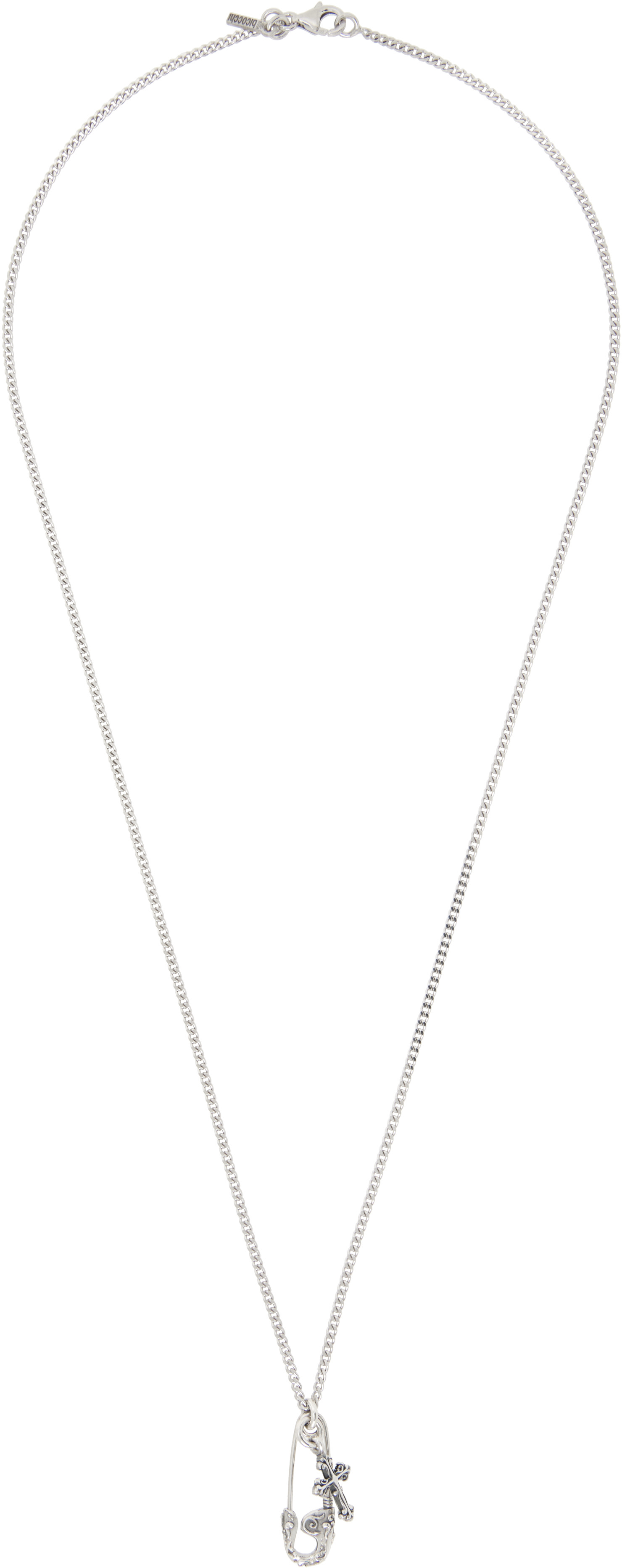Emanuele Bicocchi: Pin & Cross Pendant Necklace | SSENSE Hong Kong