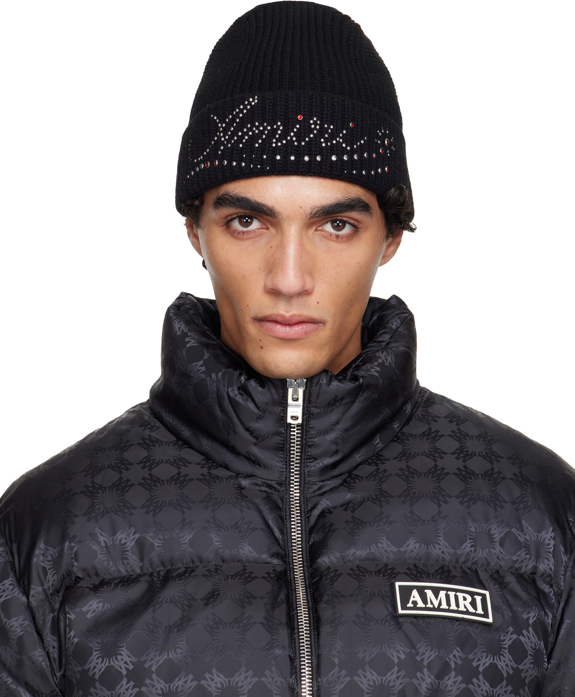 AMIRI: ブラック 'AMIRI' Stud ビーニー | SSENSE 日本