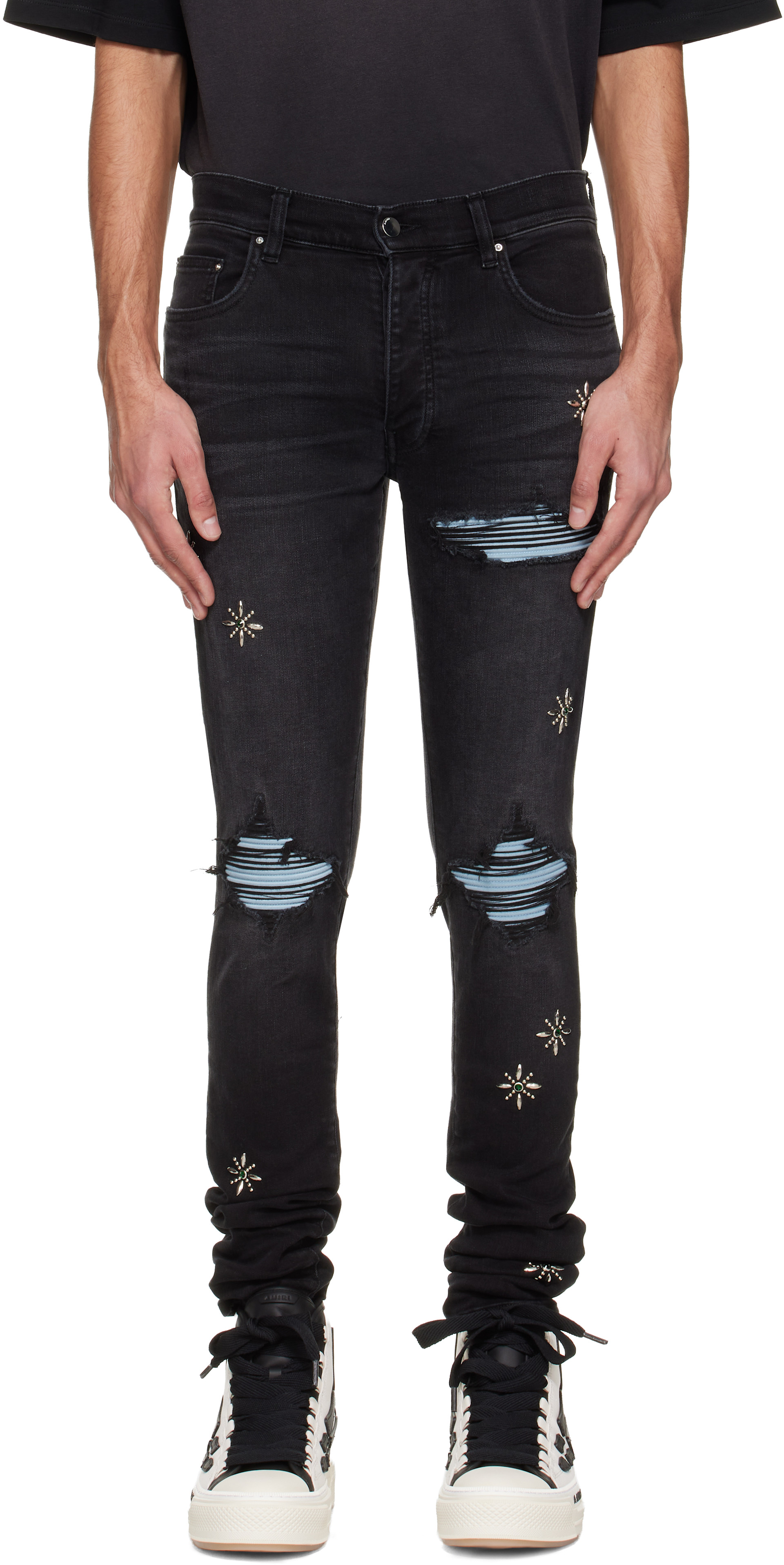 AMIRI: Black Stud MX1 Jeans | SSENSE