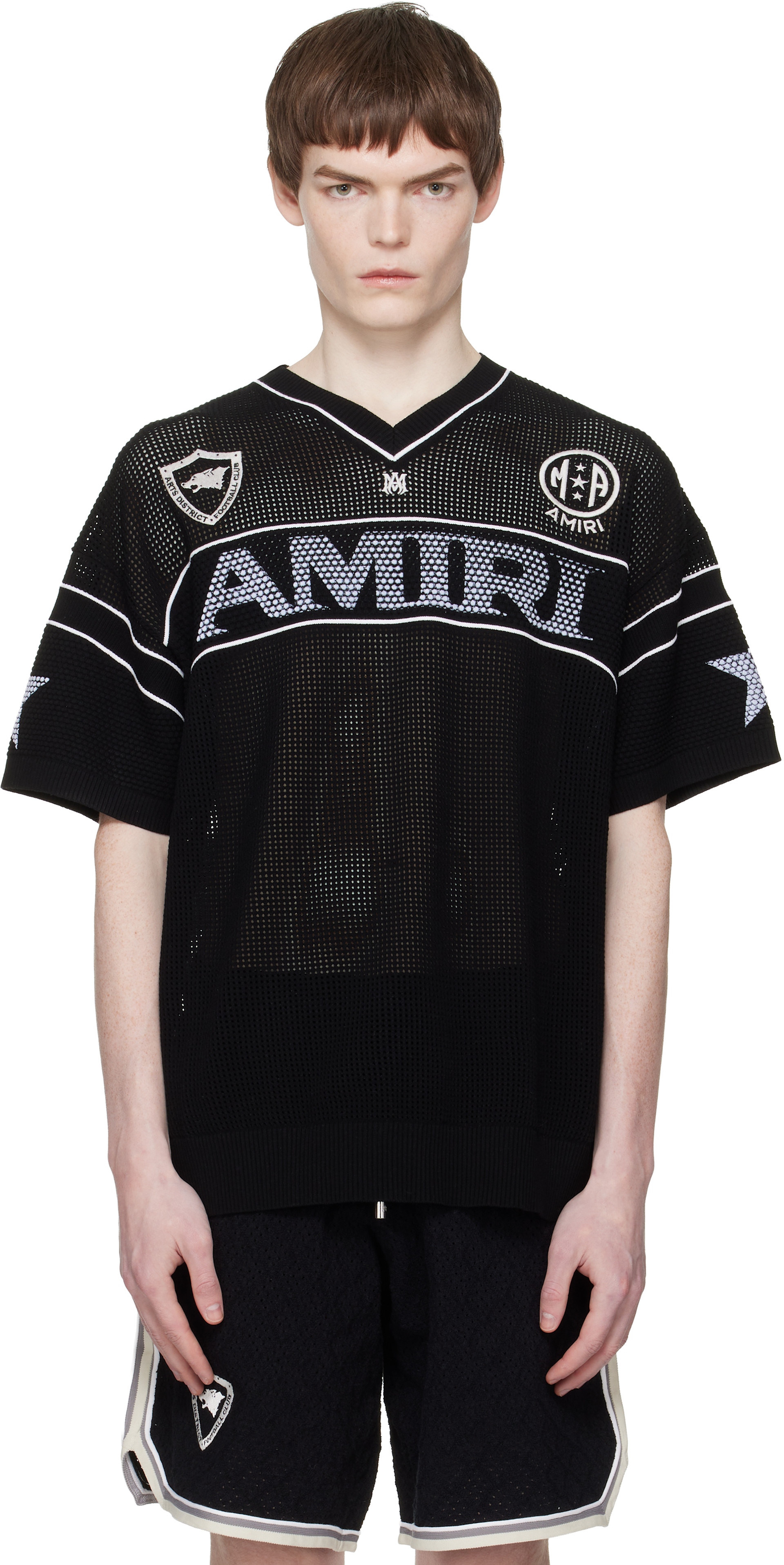 AMIRI tシャツ AMIRI: Black 'Amiri' Sport T-shirt | SSENSE